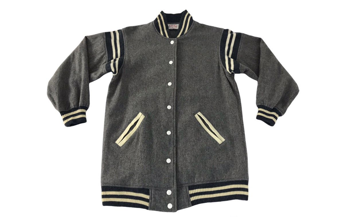 Japanese Brand × Vintage Vintage Peggy Varsity Jacket Woll Snap Button Up Size US S / EU 44-46 / 1 - 1 Thumbnail