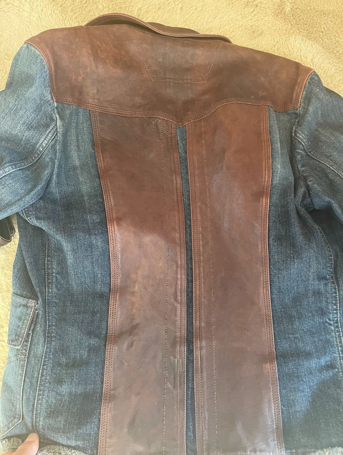Dolce & Gabbana Dolce & Gabbana leather denim jacket Size US L / EU 52-54 / 3 - 2 Thumbnail