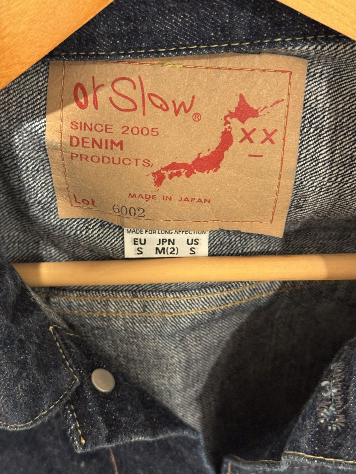 Orslow Type 2 1950’s One Wash Denim Jacket (size 2) Size US S / EU 44-46 / 1 - 2 Thumbnail
