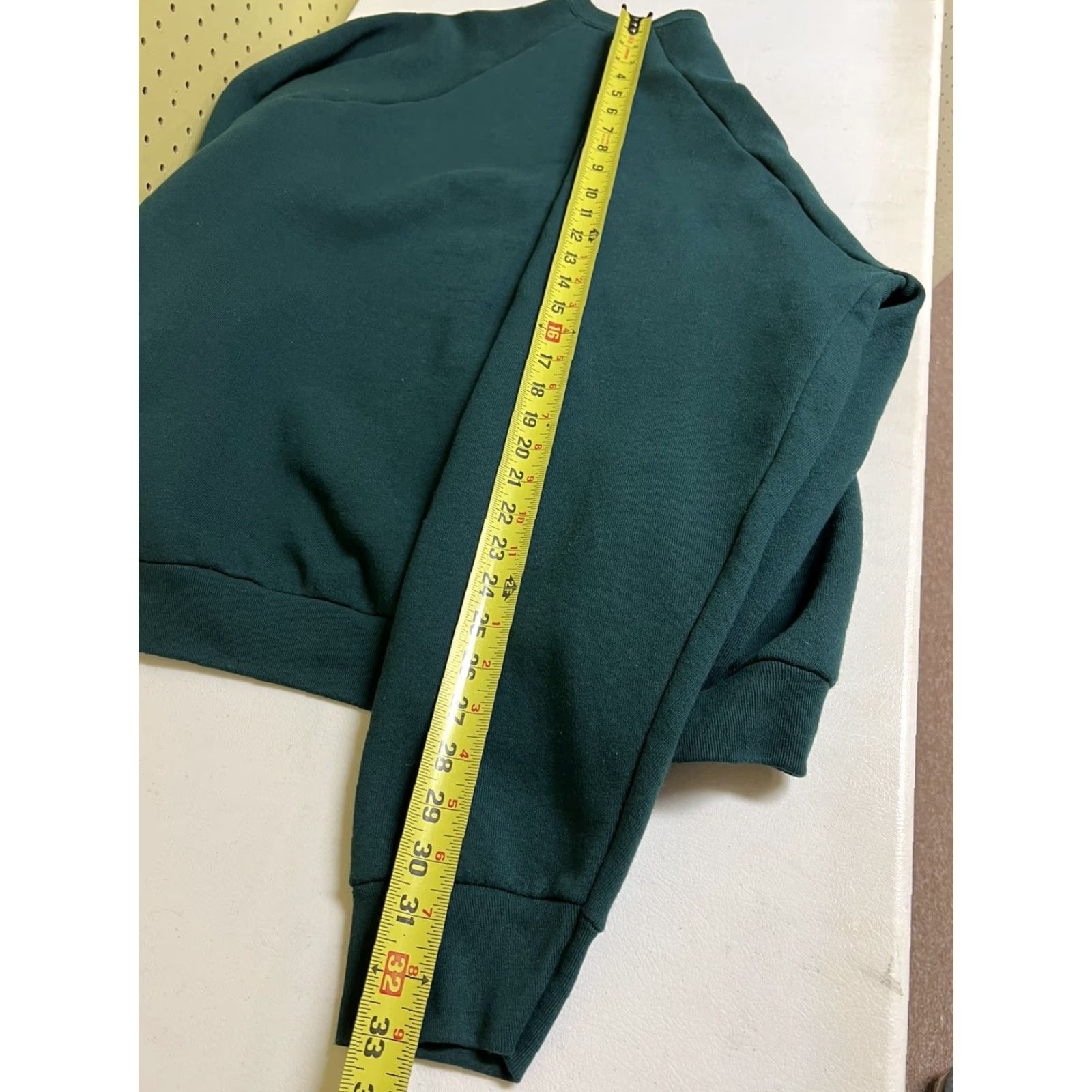 Fruit Of The Loom VINTAGE Fruit of the Loom Sweater Mens XL Green Crew Neck Pullover Sweatshirt Blank 80s Knit Cotton Blend Polyester Blend Regular Men Size US XL / EU 56 / 4 - 5 Thumbnail