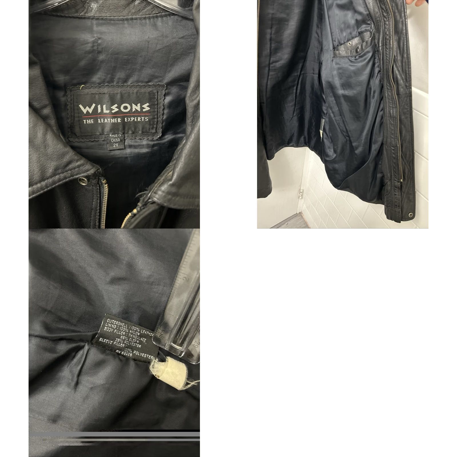 Vintage VINTAGE Wilsons Leather The Experts Jacket Womens 2XL Black Thinsulate Oversized Ful Size XXL / US 16-18 / IT 52-54 - 9 Thumbnail
