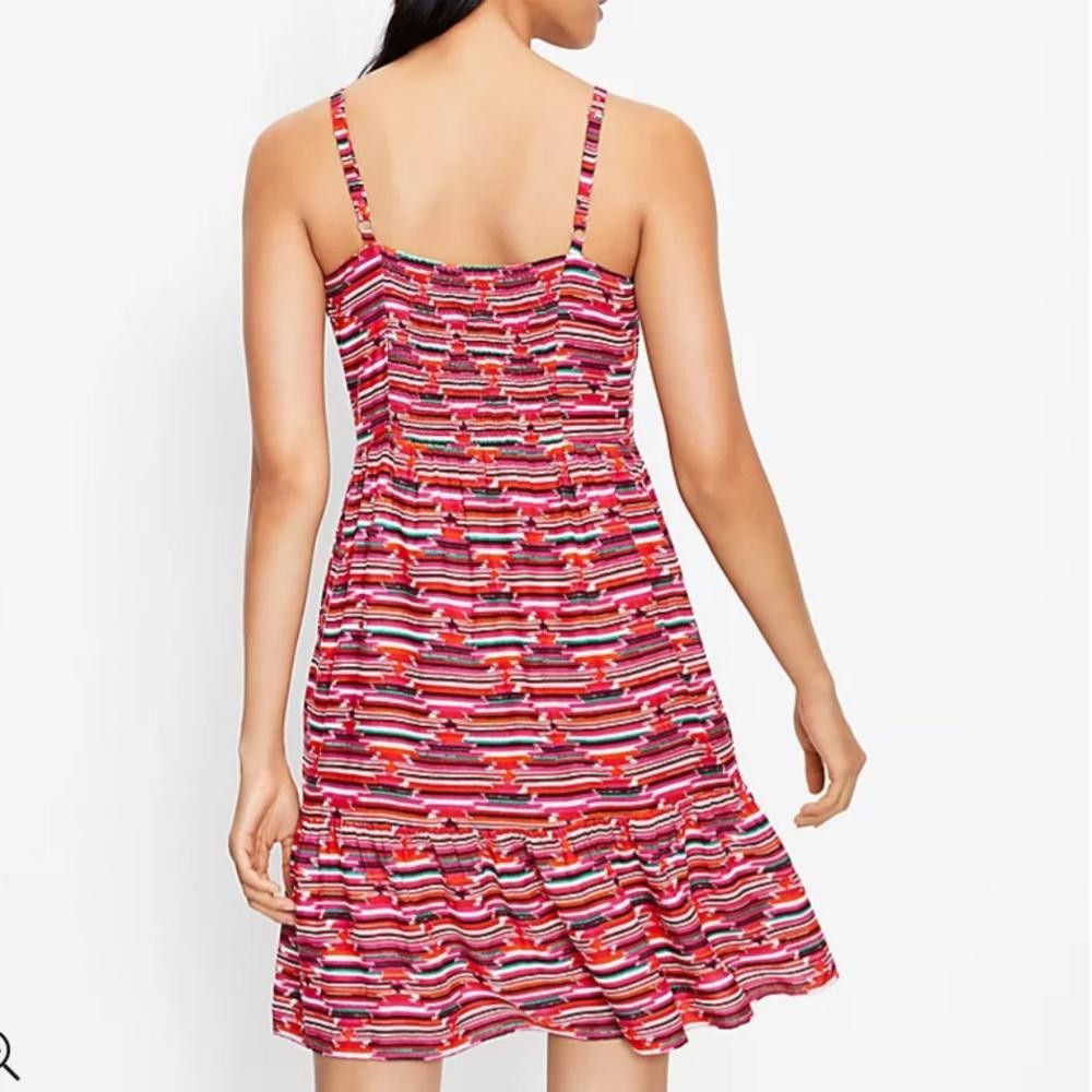 Designer LOFT I Ikat Smocked Back Dress Size 8 Size M / US 6-8 / IT 42-44 - 2 Thumbnail