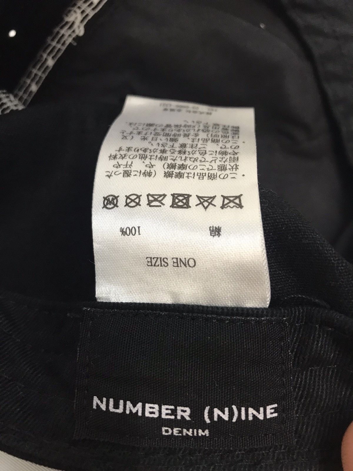 Japanese Brand × Number (N)ine Number (N)ine Black Cap Size ONE SIZE - 5 Thumbnail