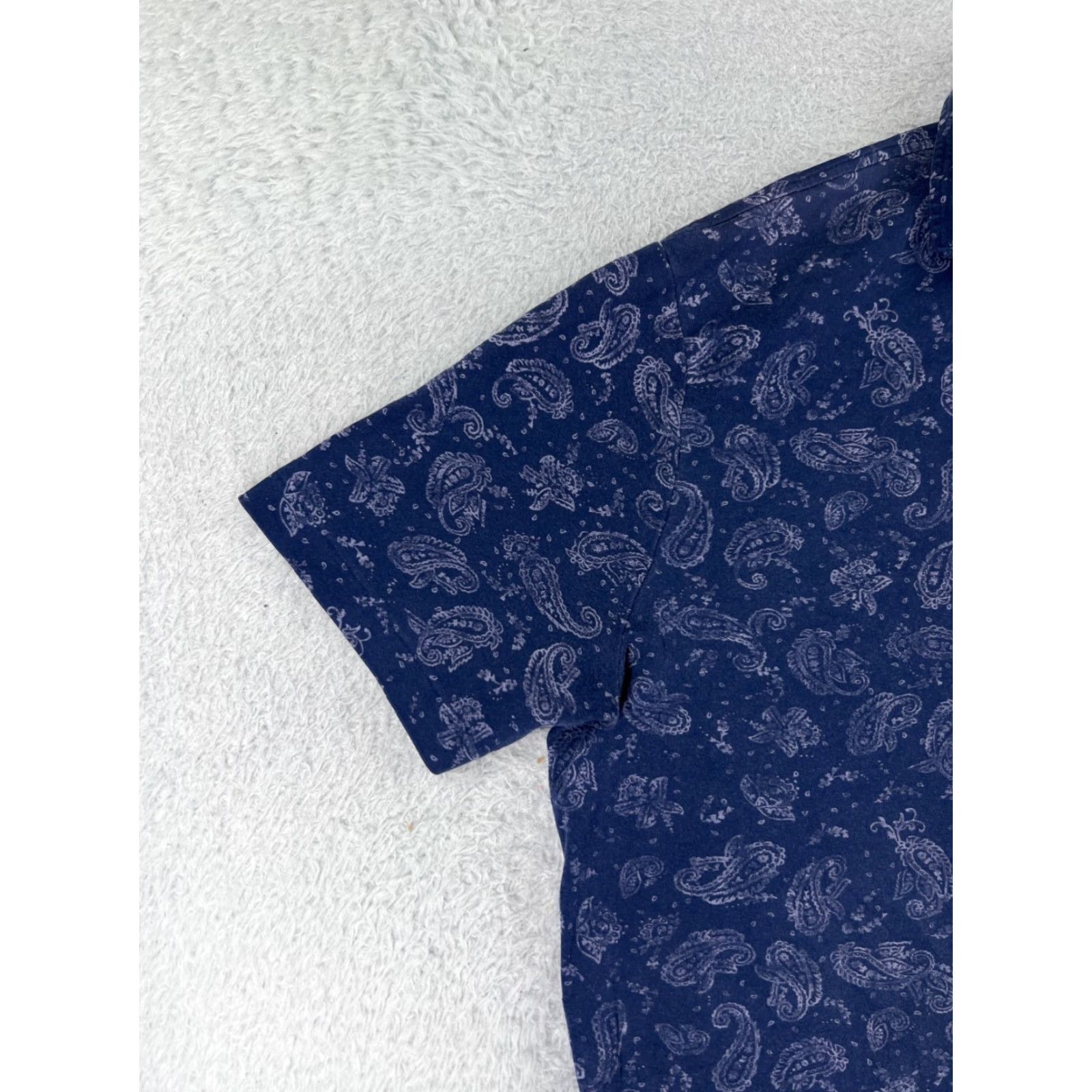 Ralph Lauren Ralph Lauren Polo Shirt Mens Large Blue Paisley 100% Cotton Relaxed Fit Polo Shirt for Golf Casual Activewear Size US L / EU 52-54 / 3 - 5 Thumbnail