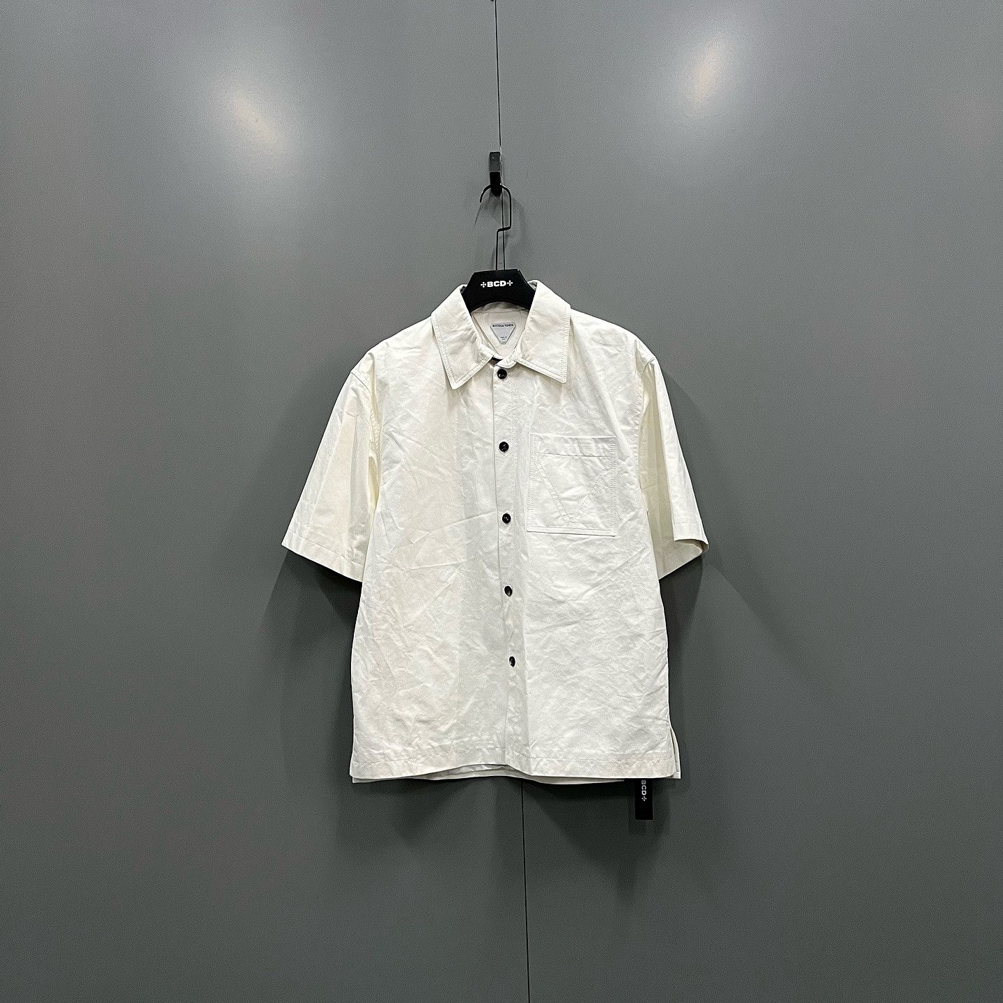 Bottega Veneta Bottega Veneta Lambskin Trim Button-Up Shirt Size M Size US M / EU 48-50 / 2 - 1 Thumbnail