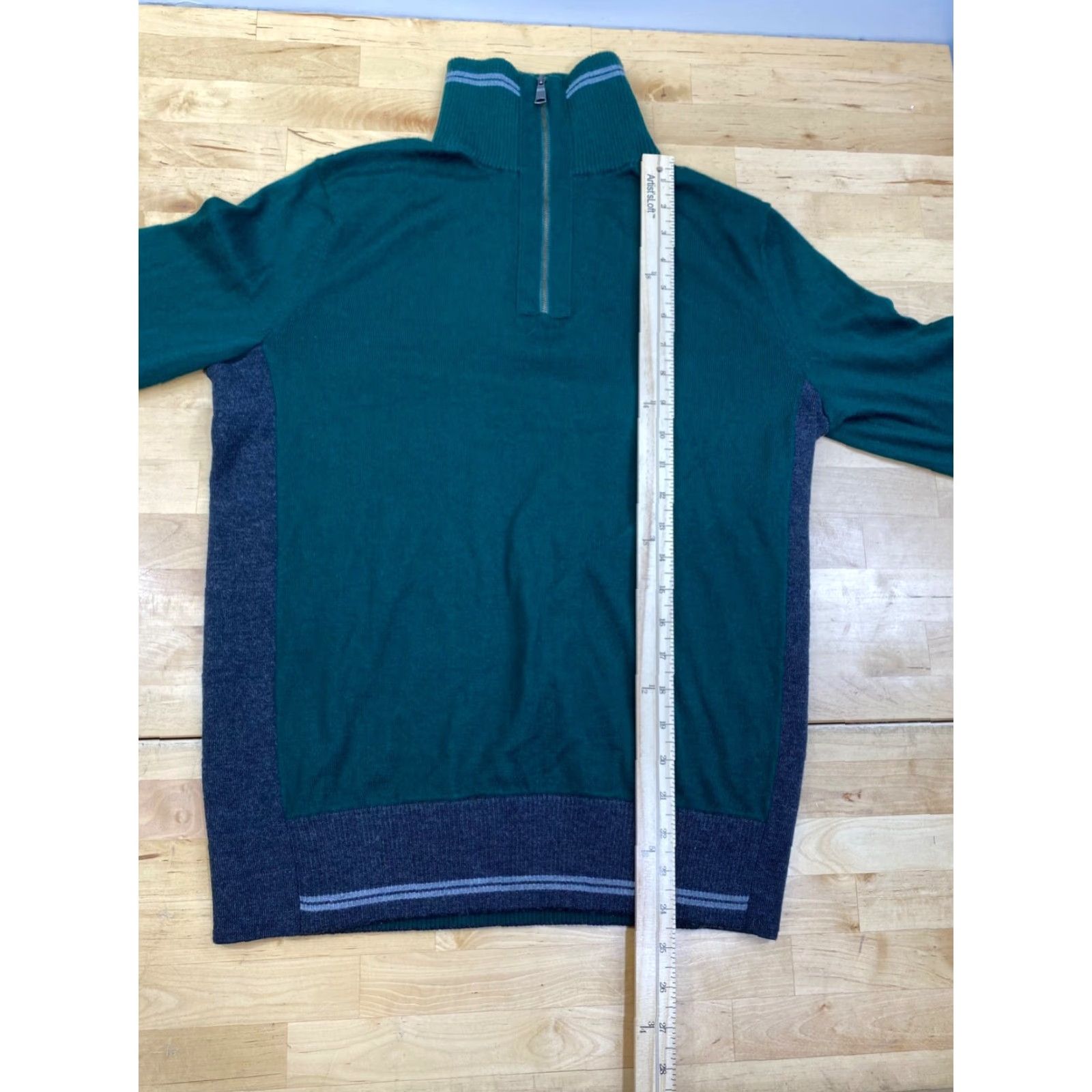 Banana Republic Banana Republic Sweater 1/4 Zip Mens M Green Wool Blend Pullover Merino All Seasons Jersey? Size US M / EU 48-50 / 2 - 4 Thumbnail