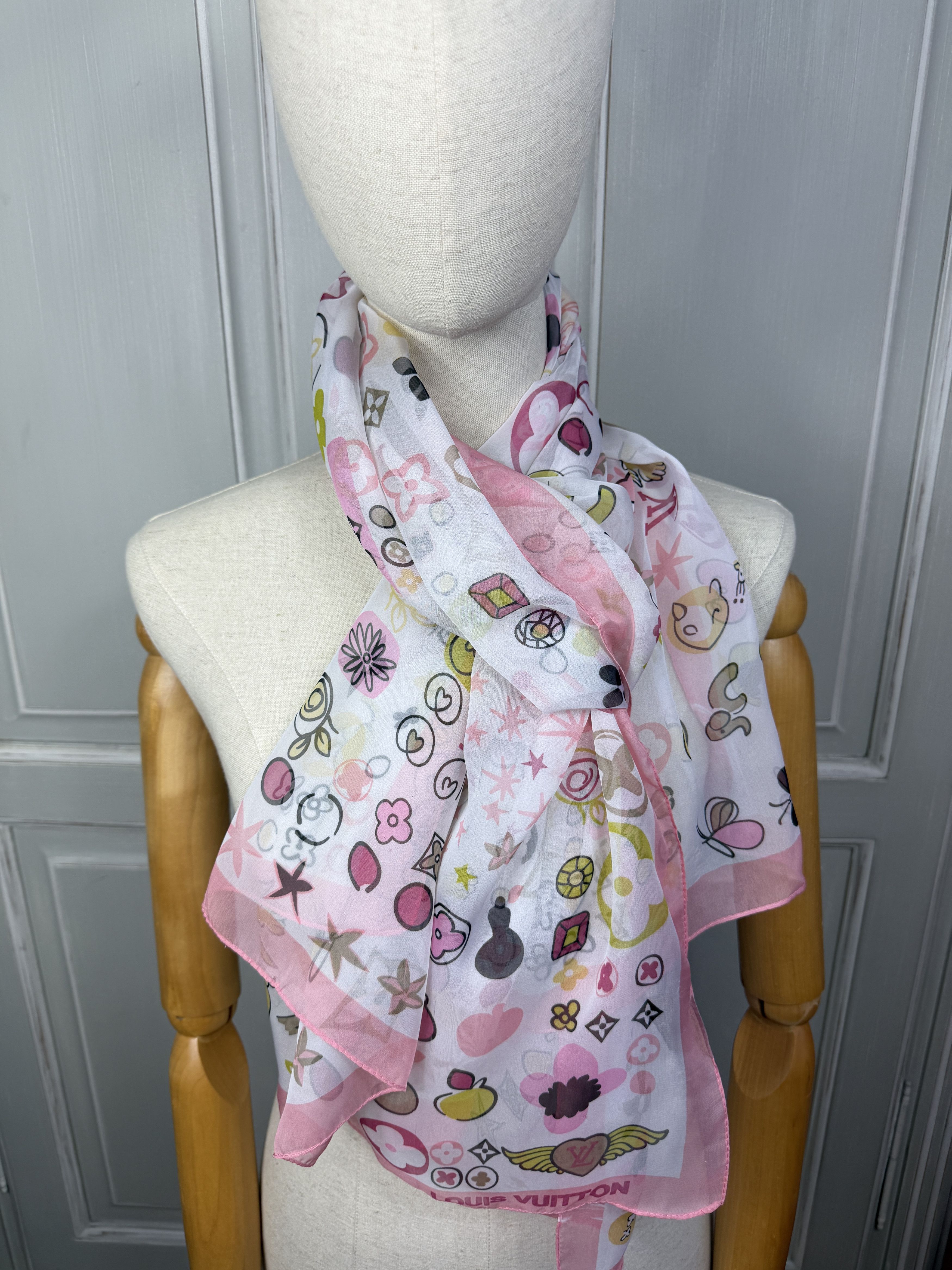 Louis Vuitton big monogram scarf silk louis vuitton Size ONE SIZE - 8 Thumbnail