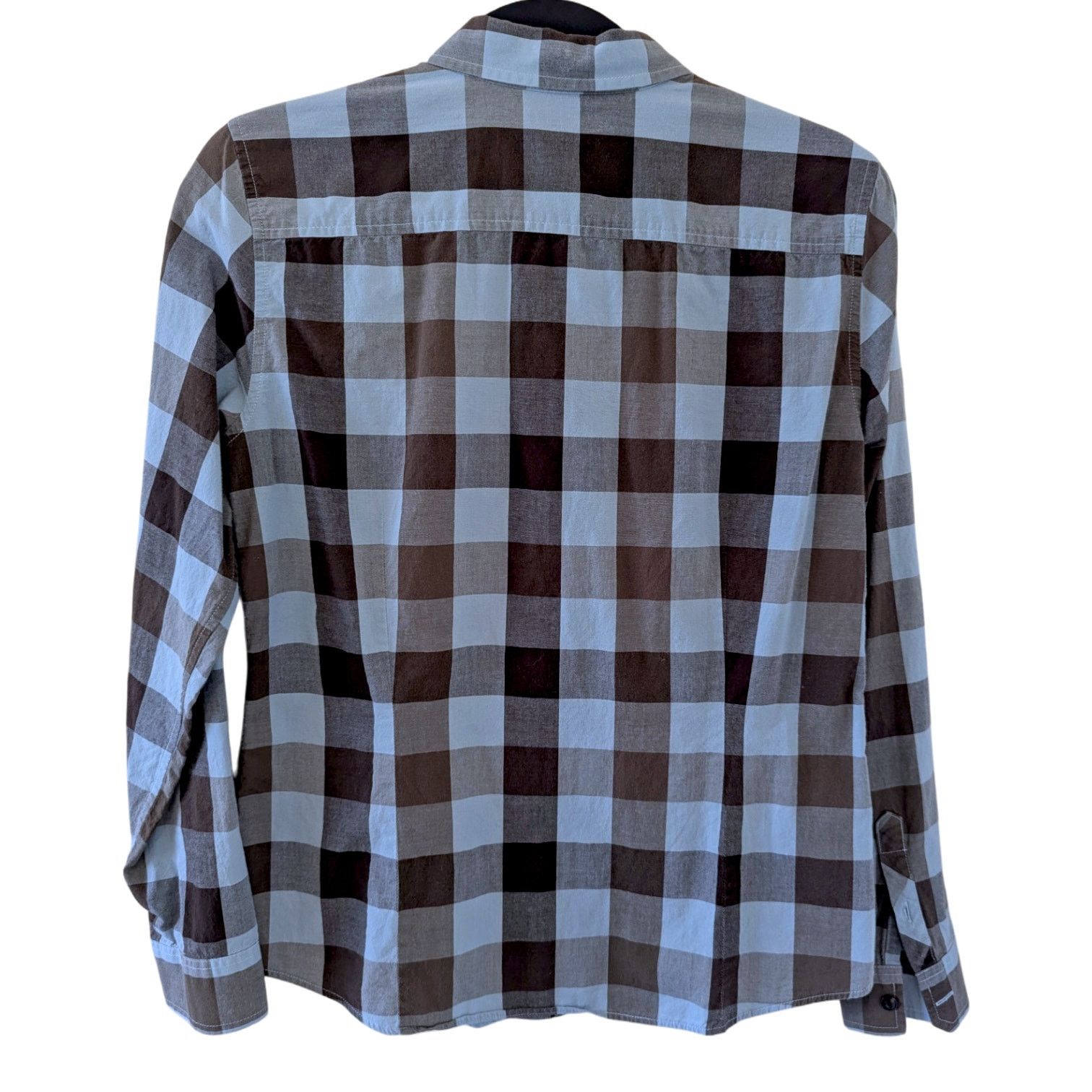 L.L. Bean L.L. Bean Blue Brown Buffalo Plaid Cotton Button Down Sz 10 Size L / US 10 / IT 46 - 2 Thumbnail