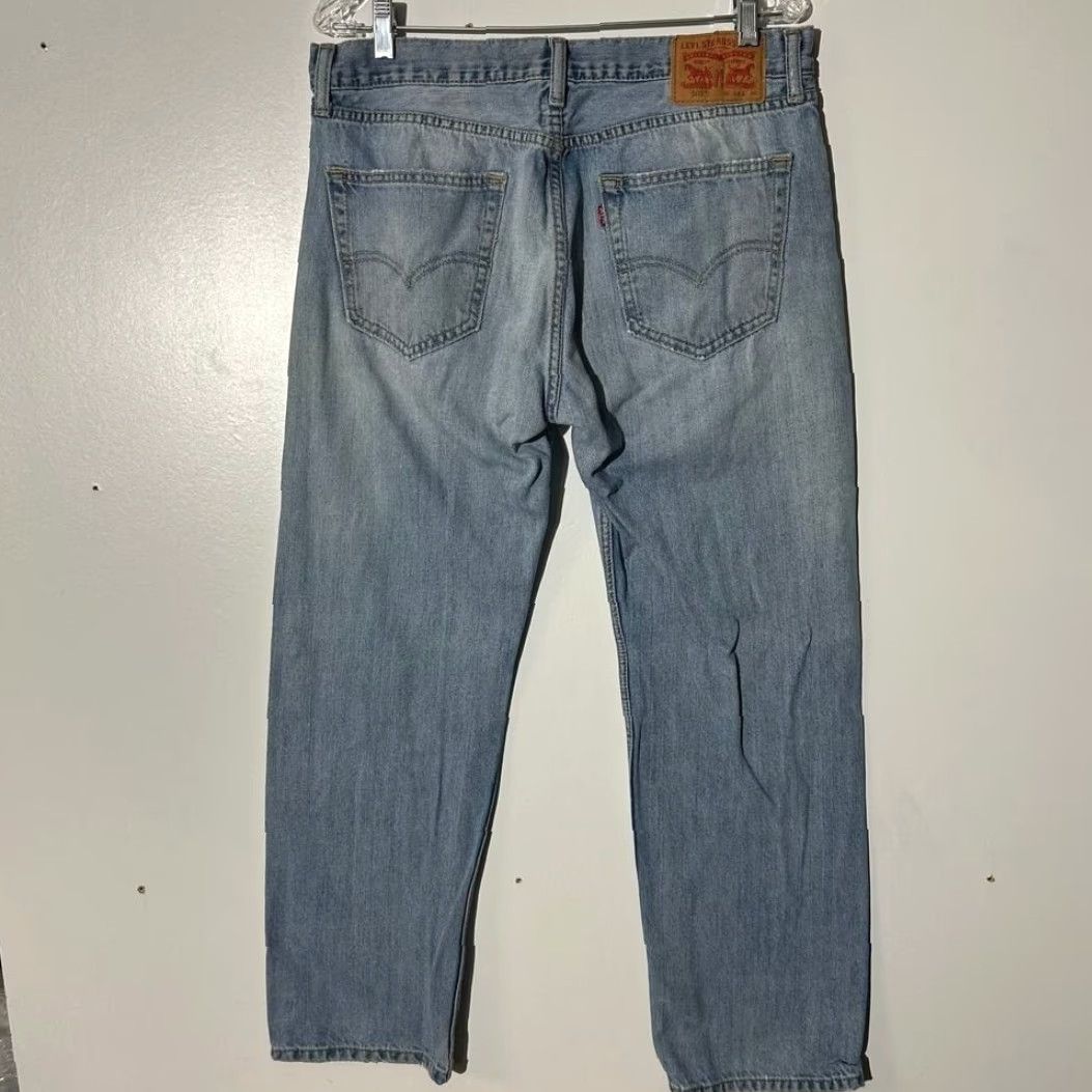 Levi's Levi's 505 Straight Light Blue Washed Denim Jeans Men 34x30 Size 34 Regular Inseam 30 In Size US 34 / EU 50 - 4 Thumbnail