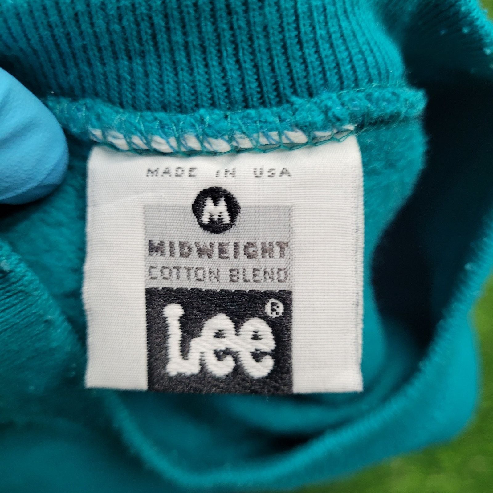Lee VTG 90s Lee Blank Crewneck Sweatshirt Mens Small USA Teal Size US S / EU 44-46 / 1 - 7 Thumbnail