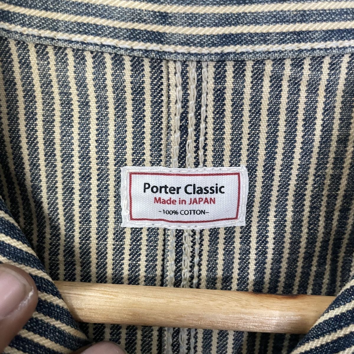 Porter Classic Vintage Porter Classic Hickory Stripe Patchwork Jacket Size US M / EU 48-50 / 2 - 5 Thumbnail