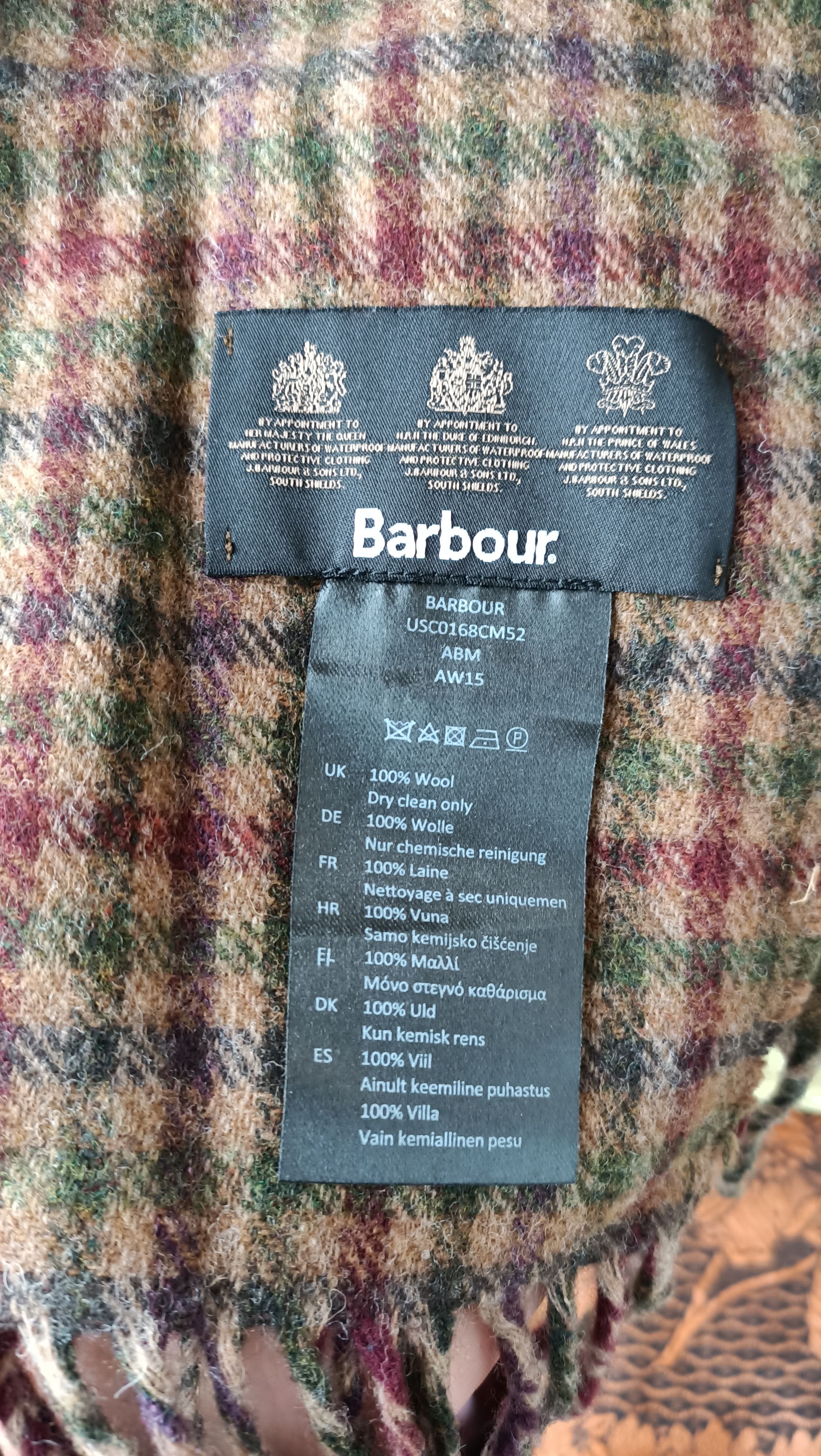 Barbour Barbour wool big scarf 170x24 Size ONE SIZE - 4 Thumbnail