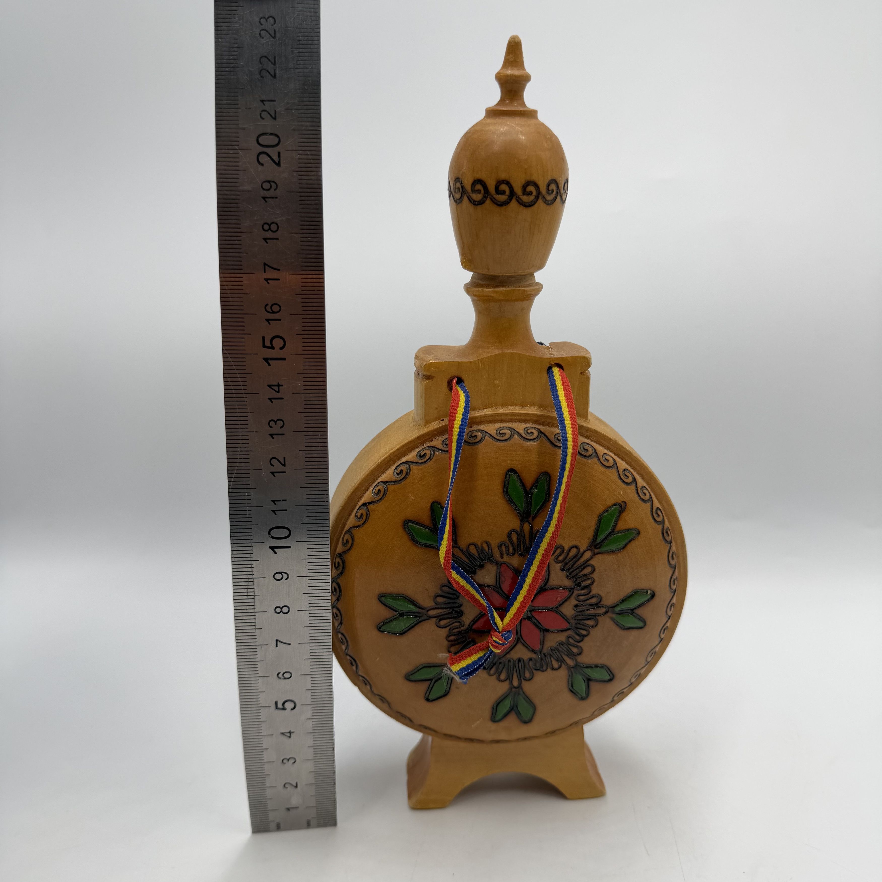 Vintage Vintage Wooden Kumanets Hand Painted Folk Art Decanter Size ONE SIZE - 4 Thumbnail