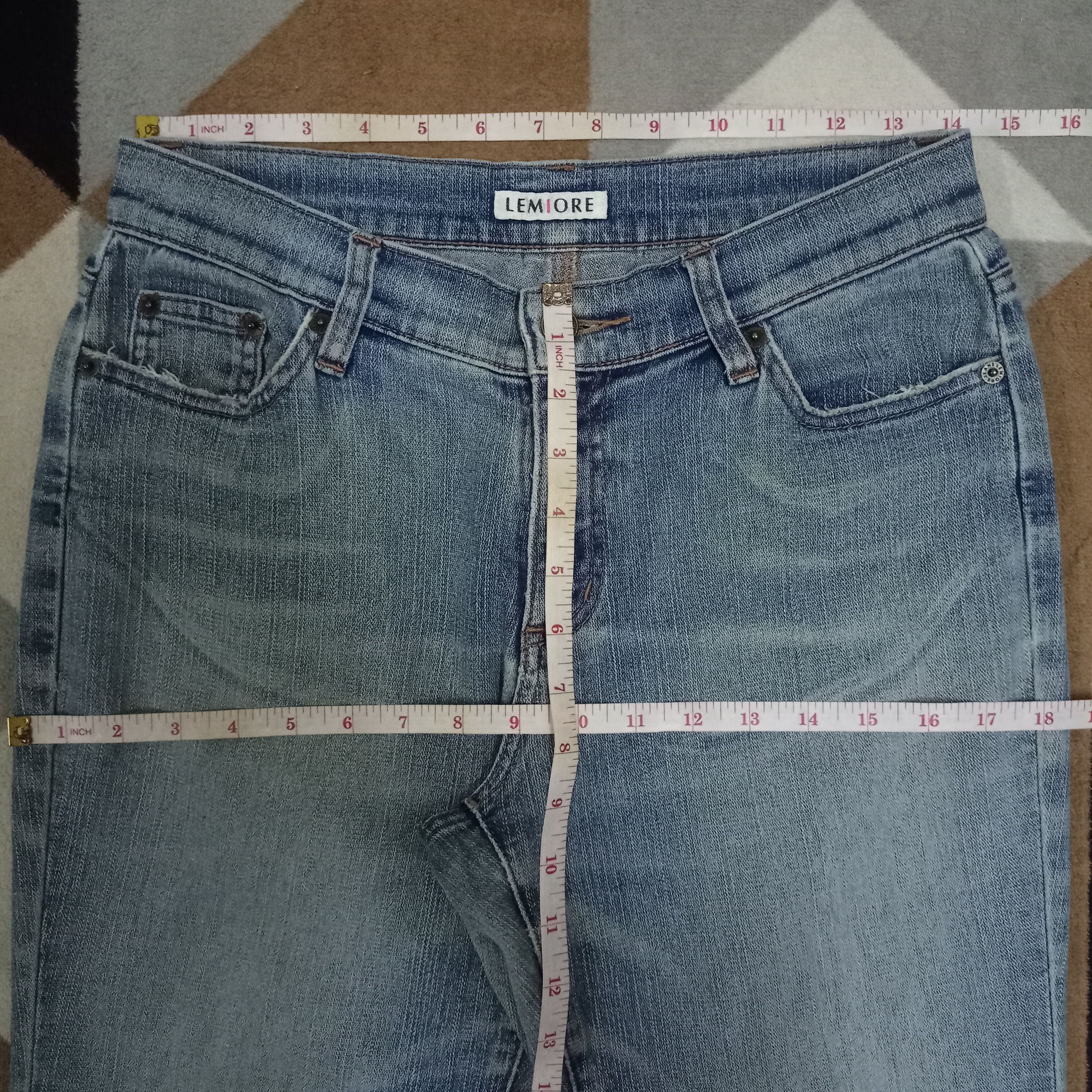 Japanese Brand Vintage Japanese Brand Blue Wash Flare Jeans 29x27 Size US 29 - 7 Thumbnail