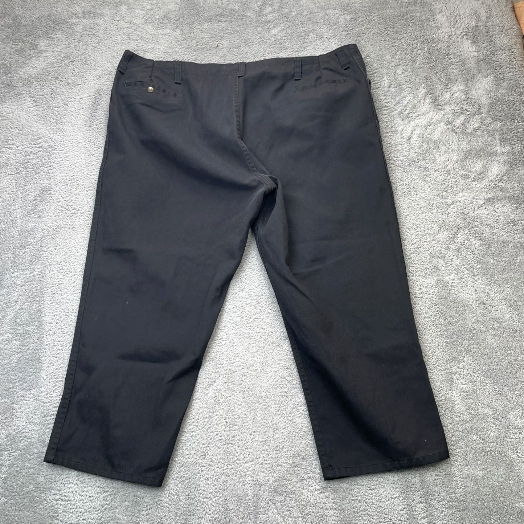 Ben Davis VINTAGE Ben Davis Pants Mens 54 Black Wide-Leg Cotton Workwear Chino 5-Pocket Regular Inseam 27" Retro City 90s Mens Size US 38 / EU 54 - 2 Thumbnail