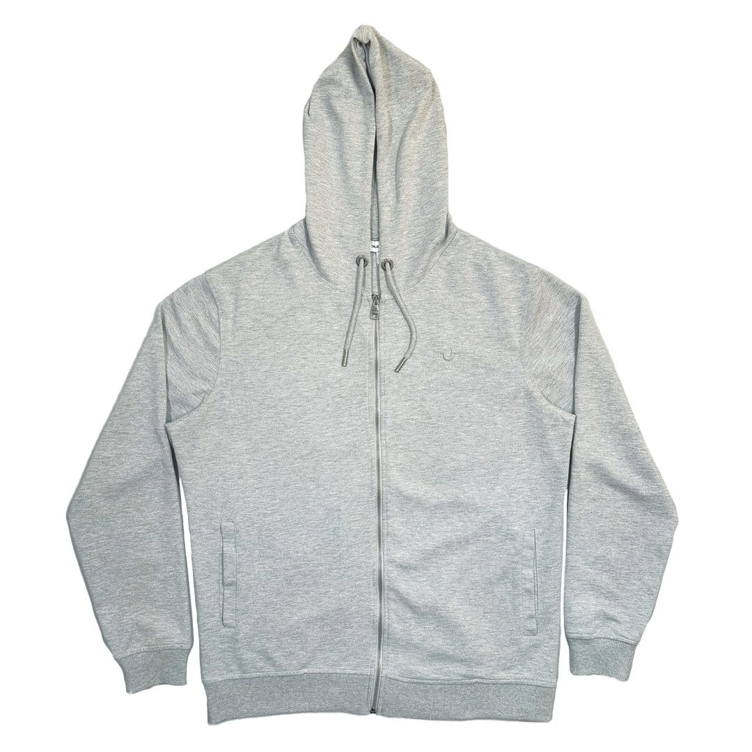 True Religion True Religion - Crest Logo Hooded Zip Up Jacket - Grey - L Size US L / EU 52-54 / 3 - 1 Thumbnail