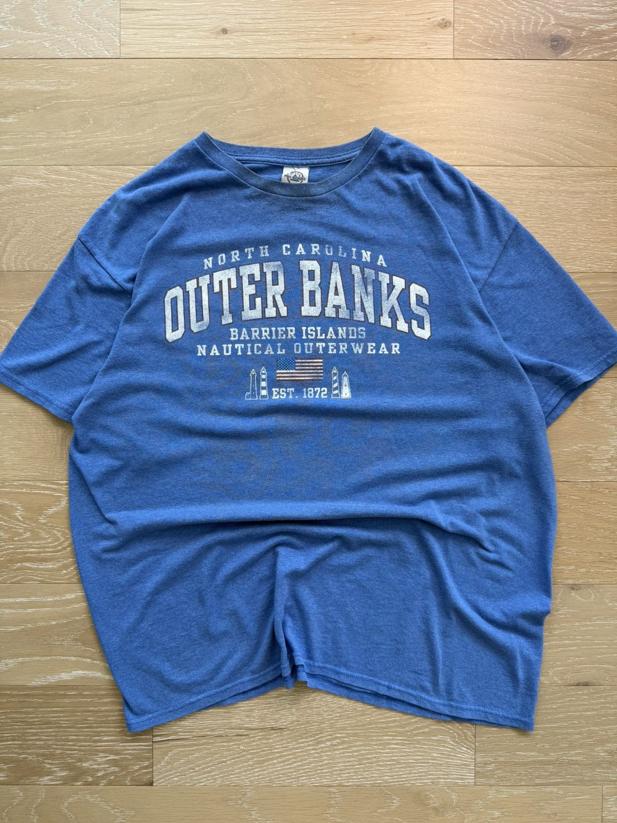 Delta Vintage Outer Banks North Carolina Travel Environmental Tee Size US XL / EU 56 / 4 - 7 Thumbnail
