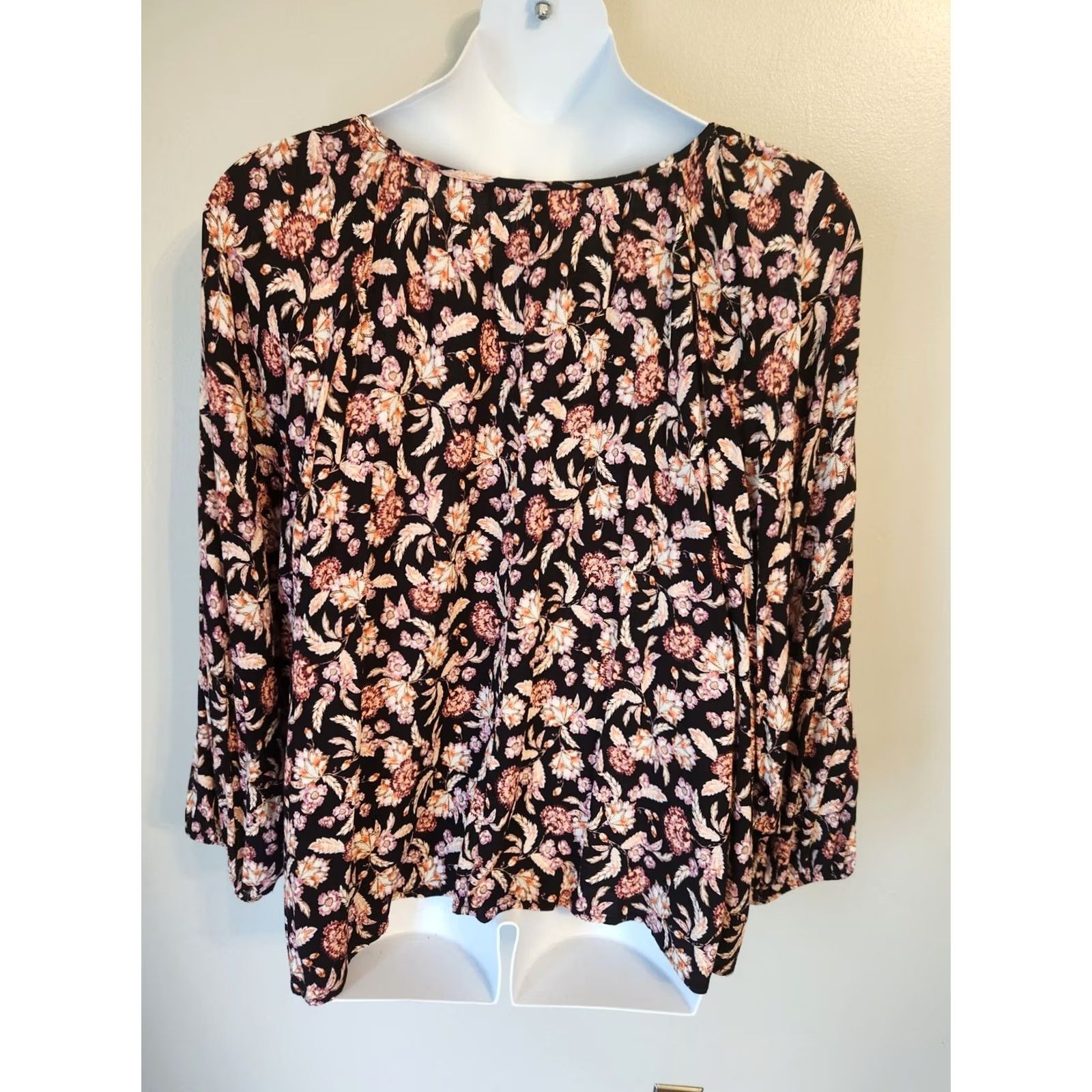 Vintage Terra & Sky Women Top Plus Size 4X Floral Print Balloon Sleeve Paisley Blouse Shirt Size XXL / US 16-18 / IT 52-54 - 4 Thumbnail