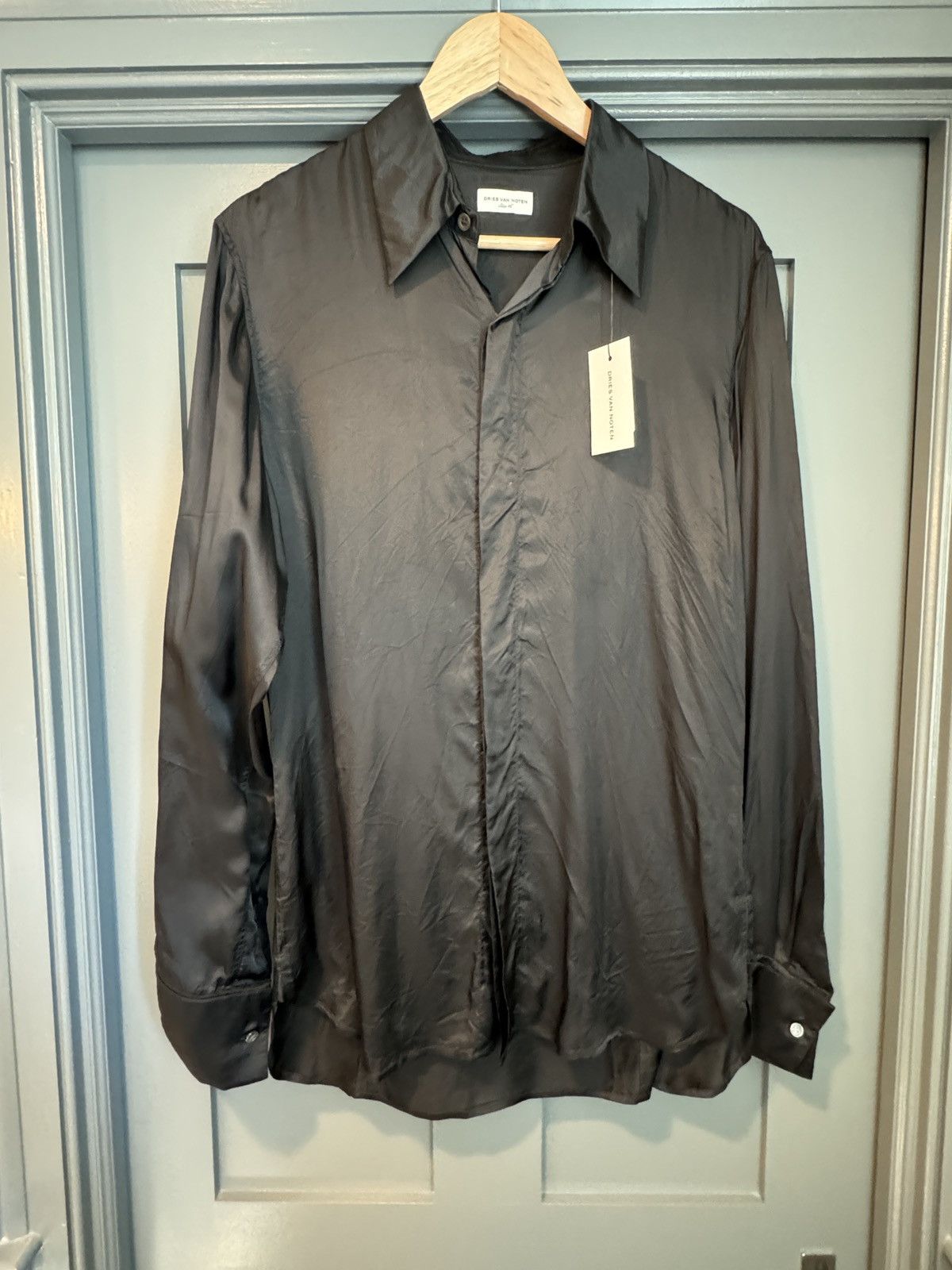 Dries Van Noten DRIES BLACK SLIM FIT SHIRT Size US S / EU 44-46 / 1 - 1 Thumbnail