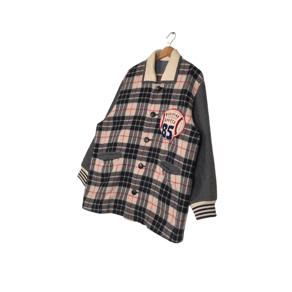 Japanese Brand 📌Vintage Bomber Jacket Rugby Ball Design Tartan Big Logo Size US M / EU 48-50 / 2 - 3 Thumbnail