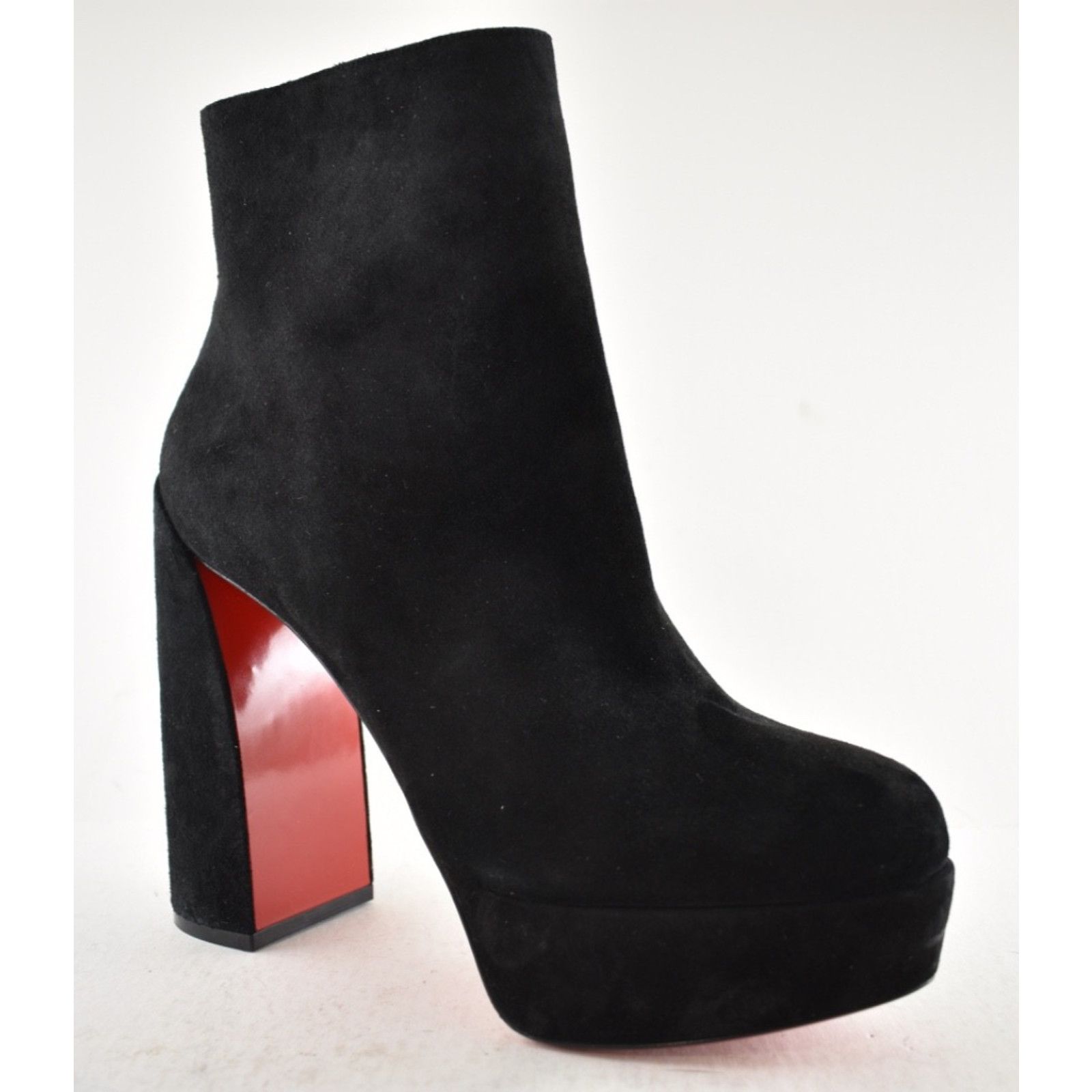 Christian Louboutin Christian Louboutin Movida Booty 130 Black Suede Bootie 40.5 Size US 10.5 / IT 40.5 - 6 Thumbnail