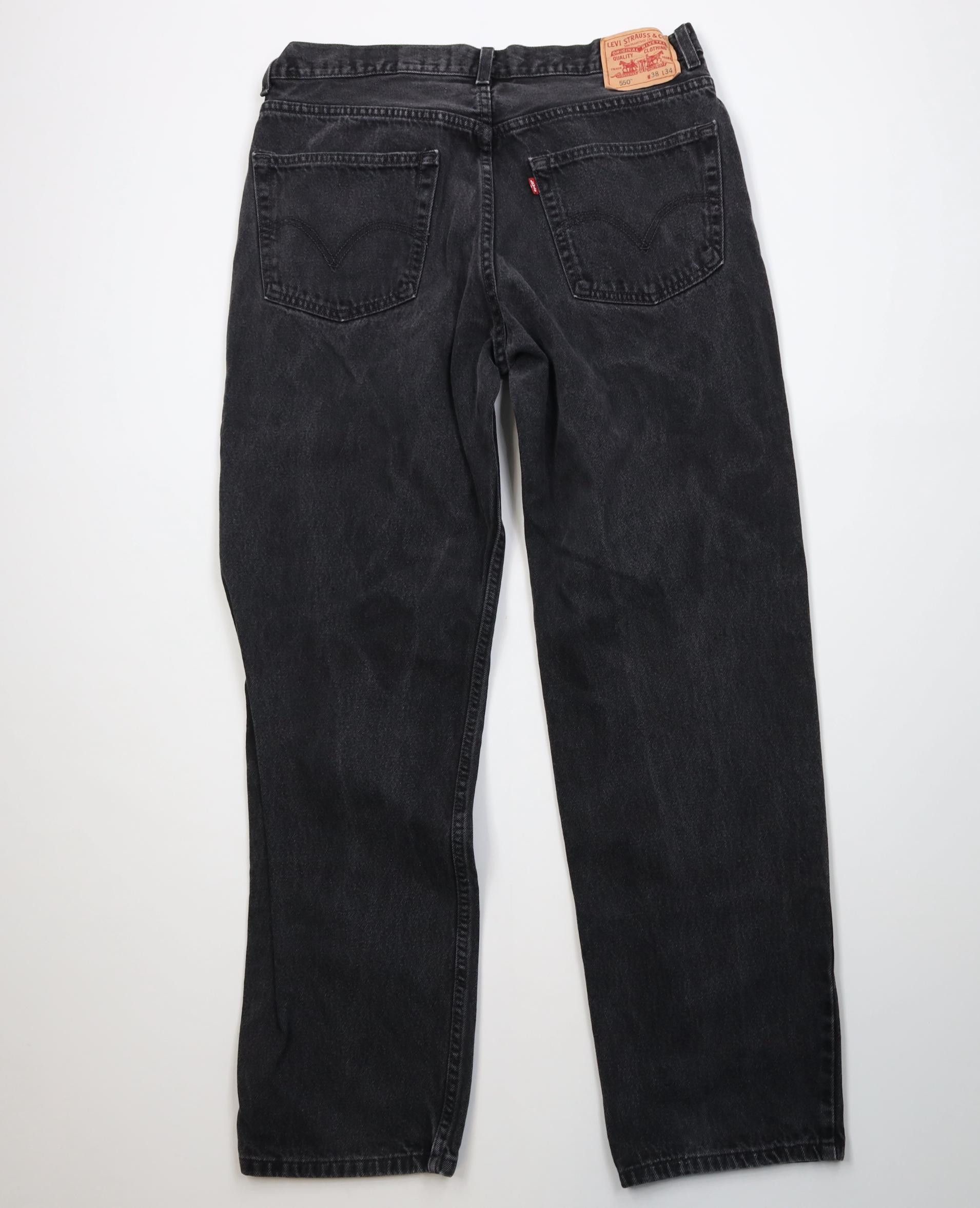 Levi's Vintage Y2K 2004 Levis 550 Fit Denim Jeans Black Cotton Size US 38 / EU 54 - 10 Thumbnail
