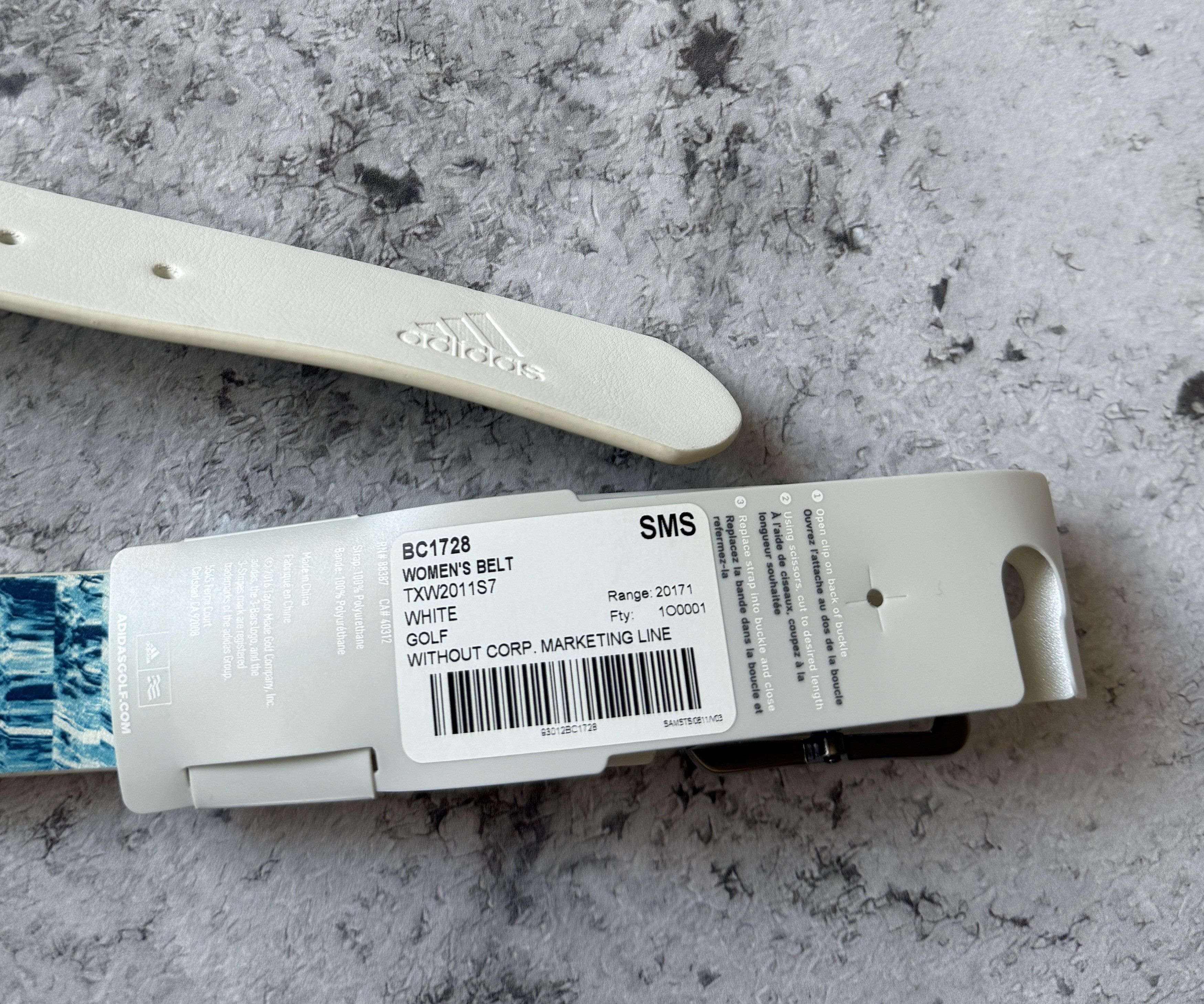 Adidas adidas BC1728 WOMENS BELT WHITE BLUE Size ONE SIZE - 3 Thumbnail