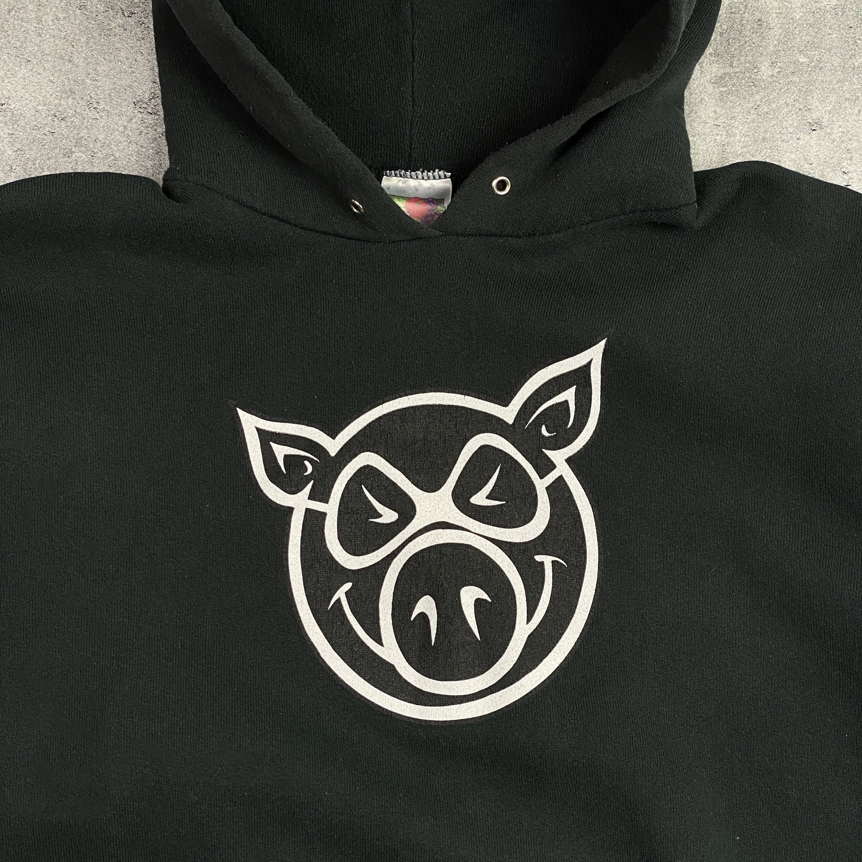Vintage Pig Wheels 2003 dark navy hoodie - M Size US M / EU 48-50 / 2 - 2 Thumbnail