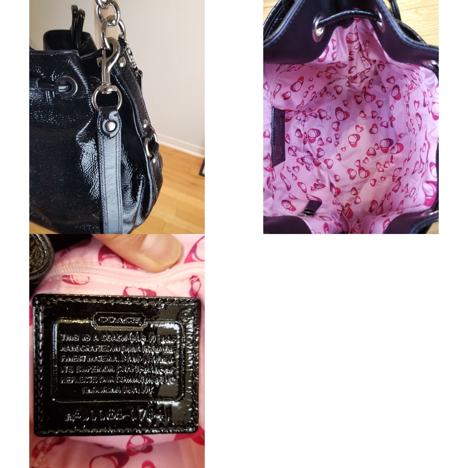 Coach VINTAGE Coach BLACK LEATHER SHOULDER HANDBAG CROSS BAG BUCKET BAG 17941 Ladies Shoulder Bag Small Size ONE SIZE - 9 Thumbnail