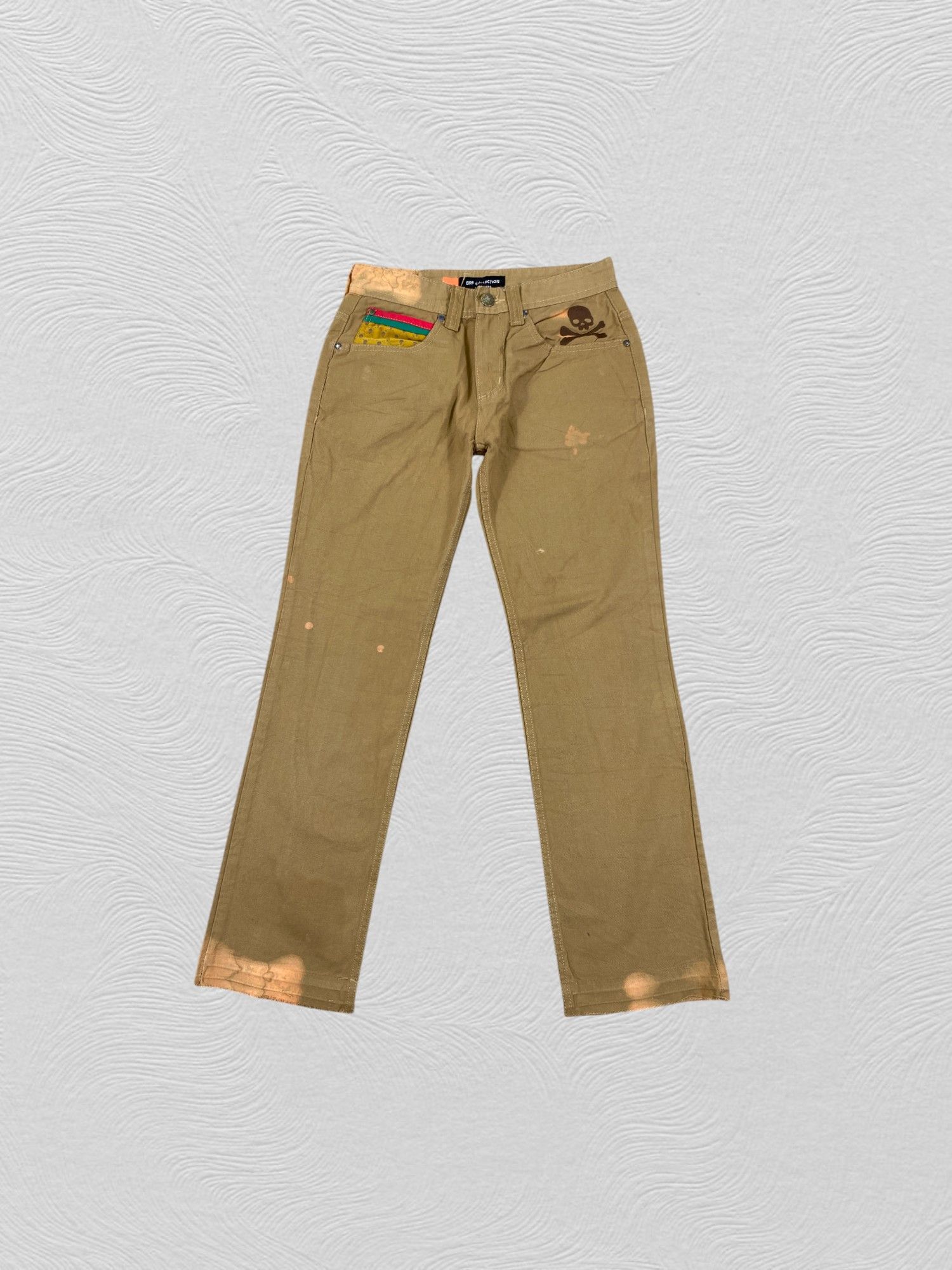 Japanese Brand Brown Vintage Grf Jeans 29x29 Denim- JN3777 Size US 29 - 1 Thumbnail