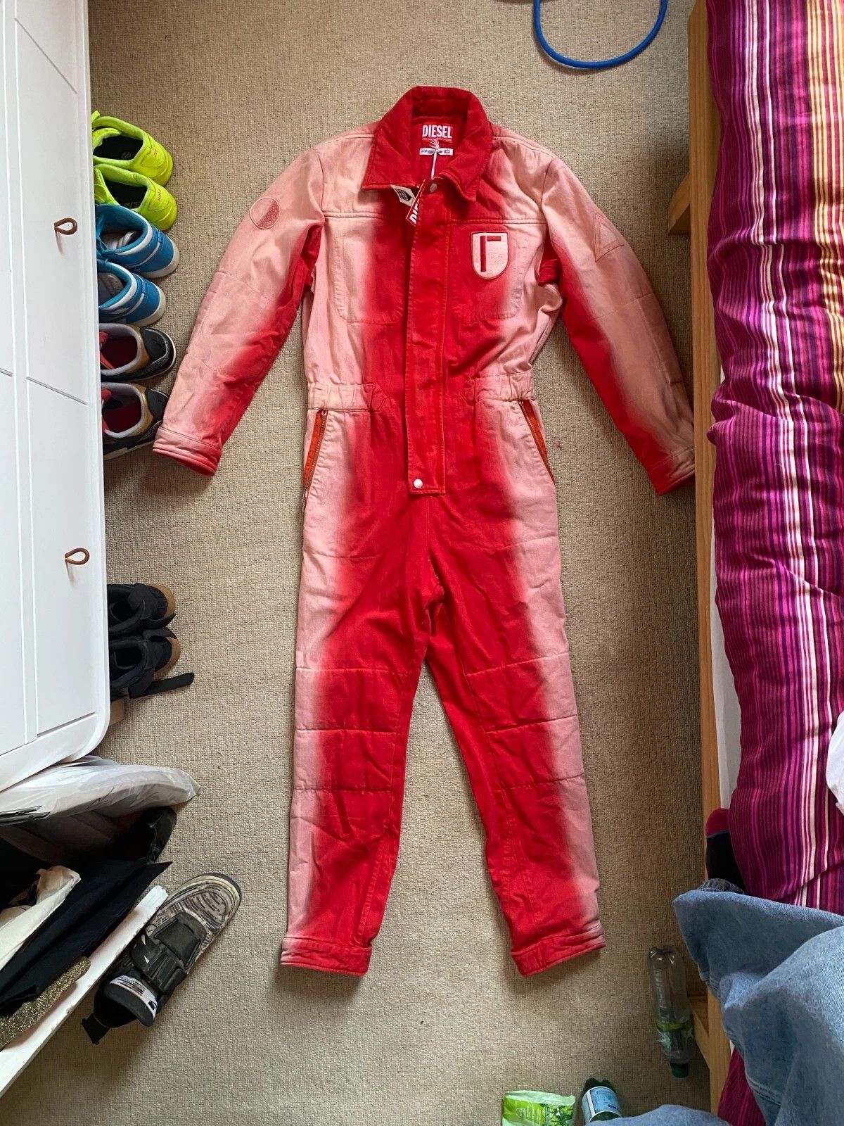 Diesel Diesel Uniforma GR-Unit Red Jumpsuit Overalls Gosha Size US 34 / EU 50 - 1 Thumbnail