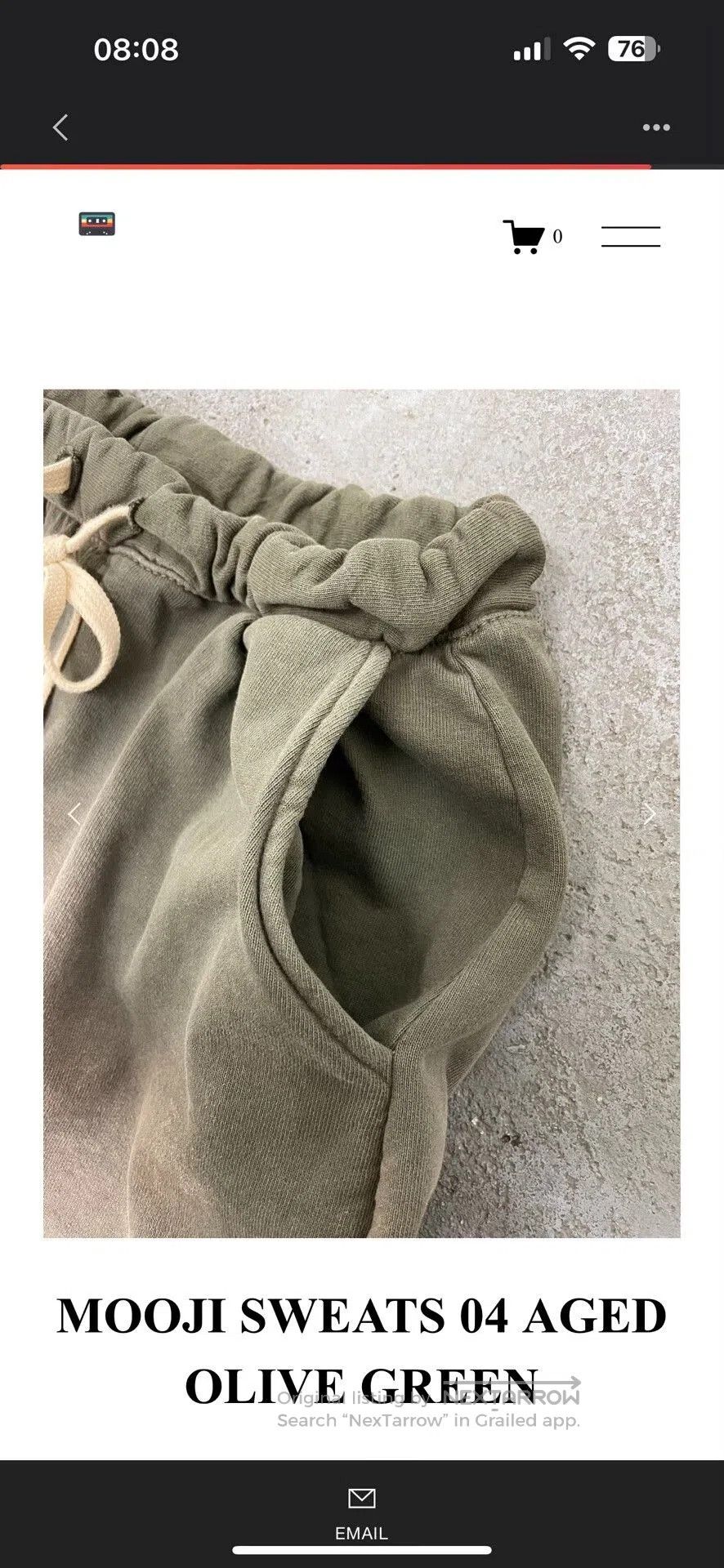 MOOJIMOOJIUS Aged Olive Green Mooji Sweats. Size US 30 / EU 46 - 5 Thumbnail