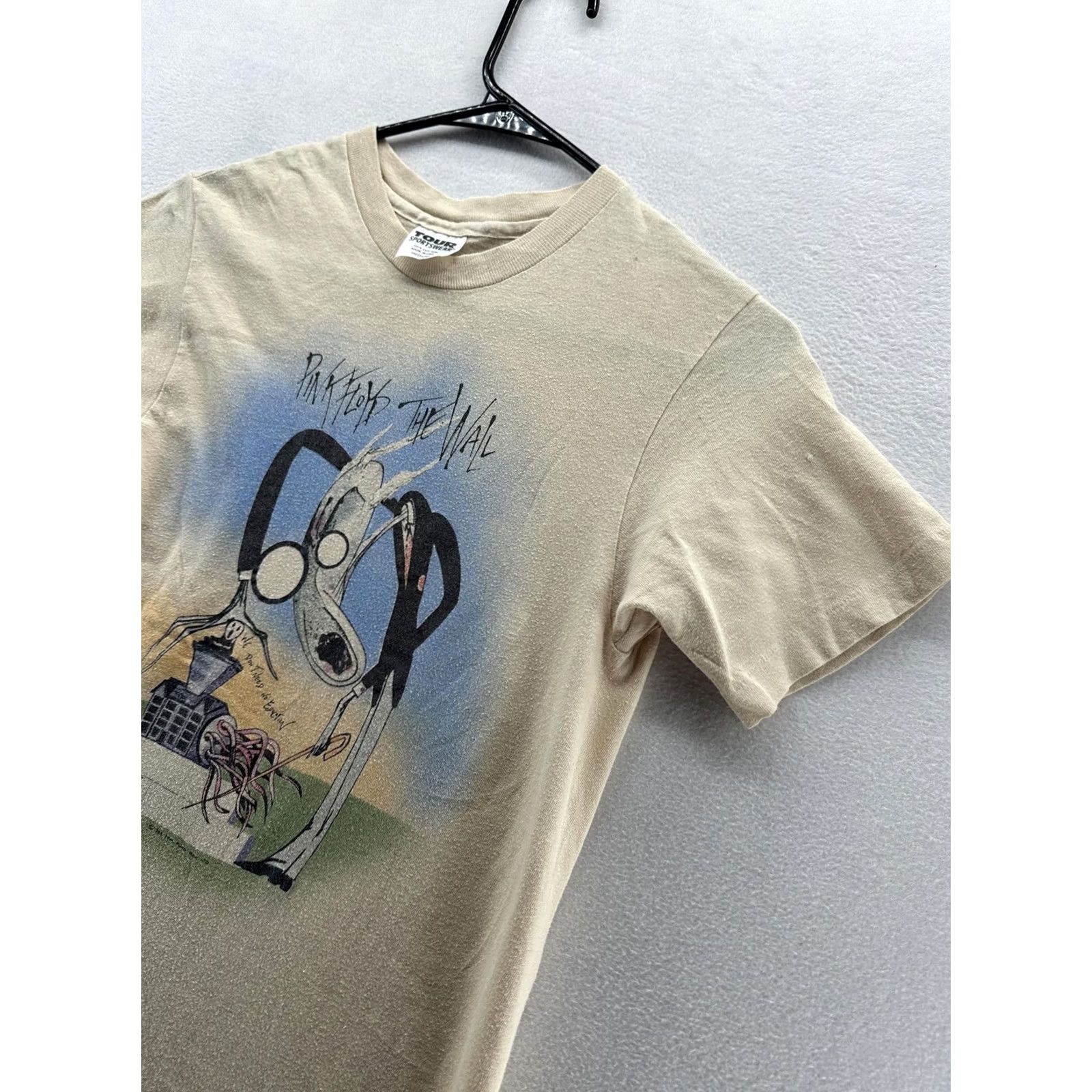 Vintage VINTAGE Pink Floyd The Wall Shirt Mens Medium Beige Graphic Tour Sportswear 80s Size US M / EU 48-50 / 2 - 2 Thumbnail