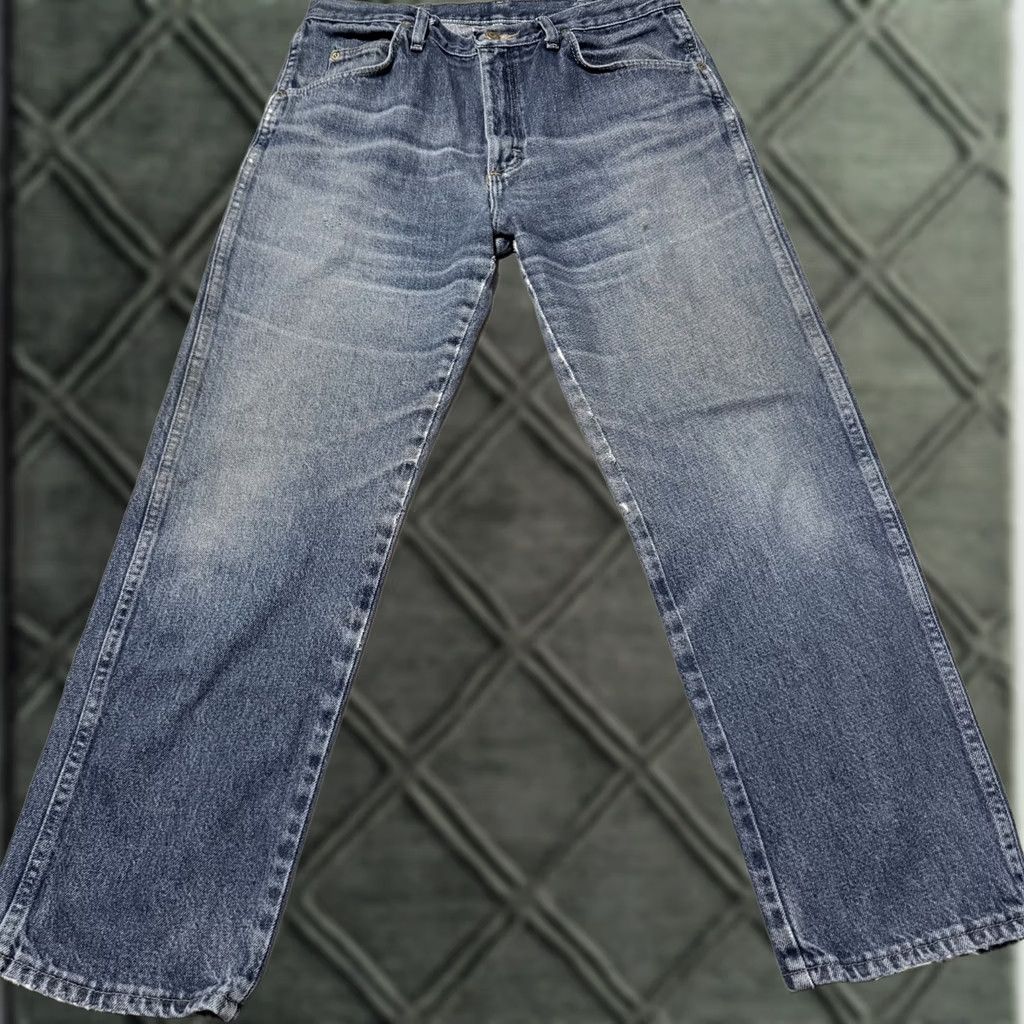 Wrangler Wrangler Jeans Men's Blue Denim Mid-Rise Classic Fit Straight Zip Fly - 34X30 Size US 34 / EU 50 - 1 Thumbnail