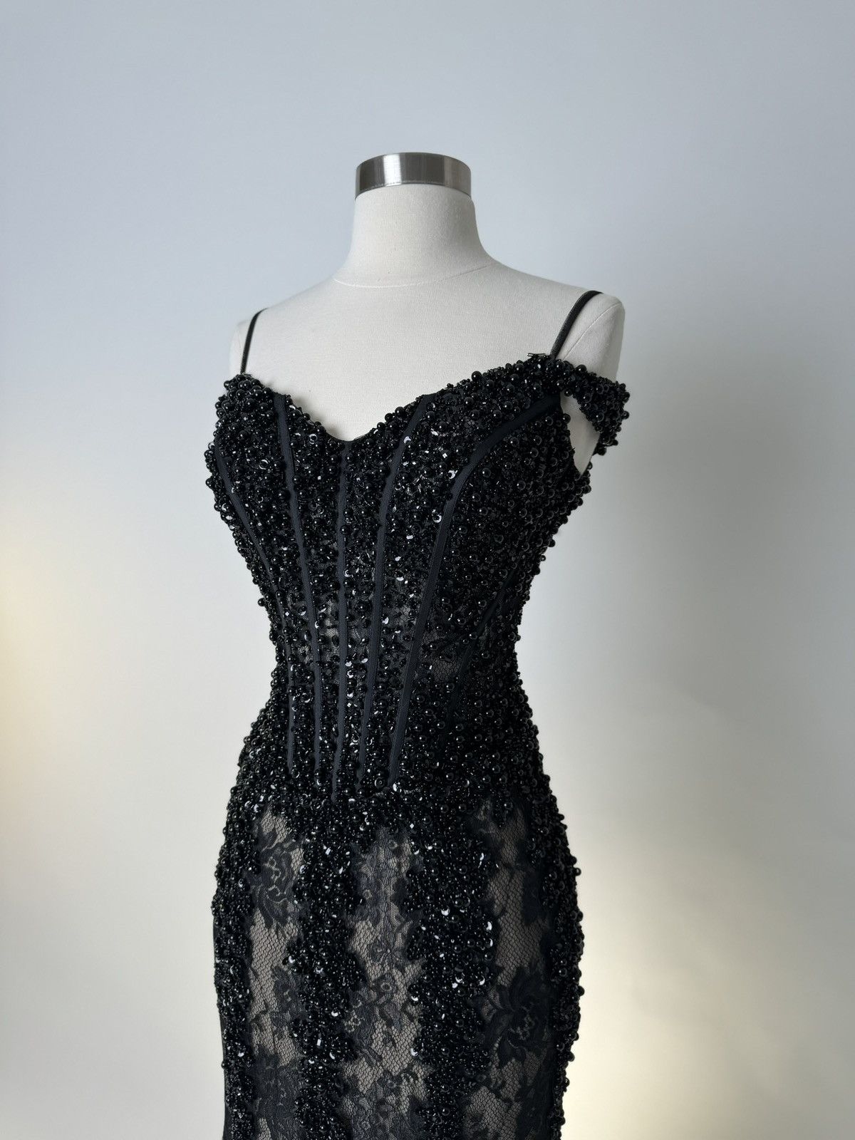 Other Brand New US 2 Jovani Black Beaded Maxi Dress Size XS / US 0-2 / IT 36-38 - 3 Thumbnail