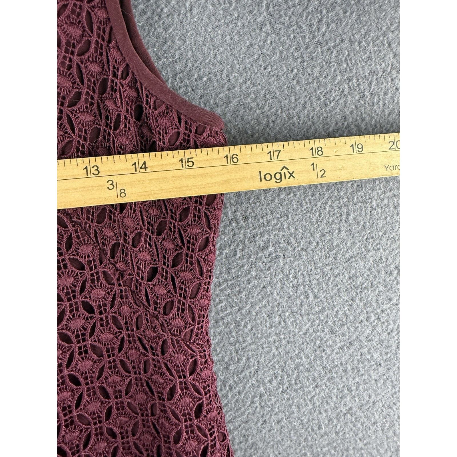 Lauren Ralph Lauren Lauren Ralph Lauren Maroon Lace Eyelet Dress Lined size 6 Size M / US 6-8 / IT 42-44 - 3 Thumbnail