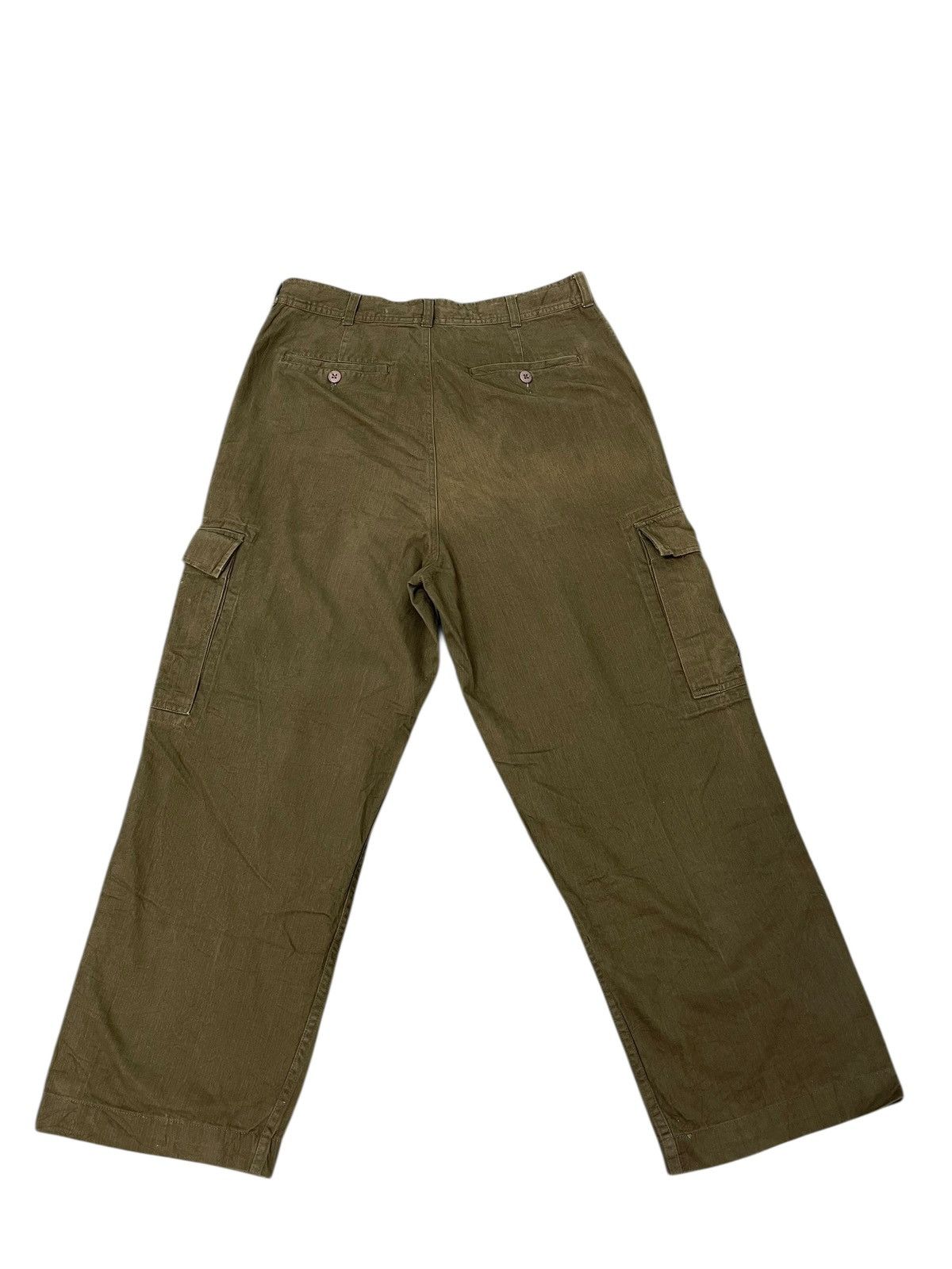 Polo Ralph Lauren Baggy Wide Cargo Polo Ralph Lauren Cargo Herringbones 4🟦0 Size US 35 - 10 Thumbnail