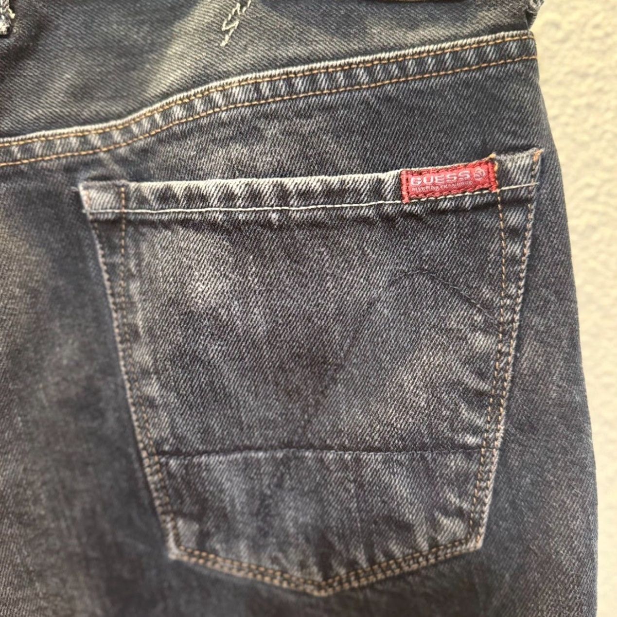 Guess Guess Jeans Denim Black Loose Baggy Raw Hem 90s 5-Pocket Mens 28x32 Jeans Regular Rise Mid Cotton Belted"} Size US 28 / EU 44 - 5 Thumbnail