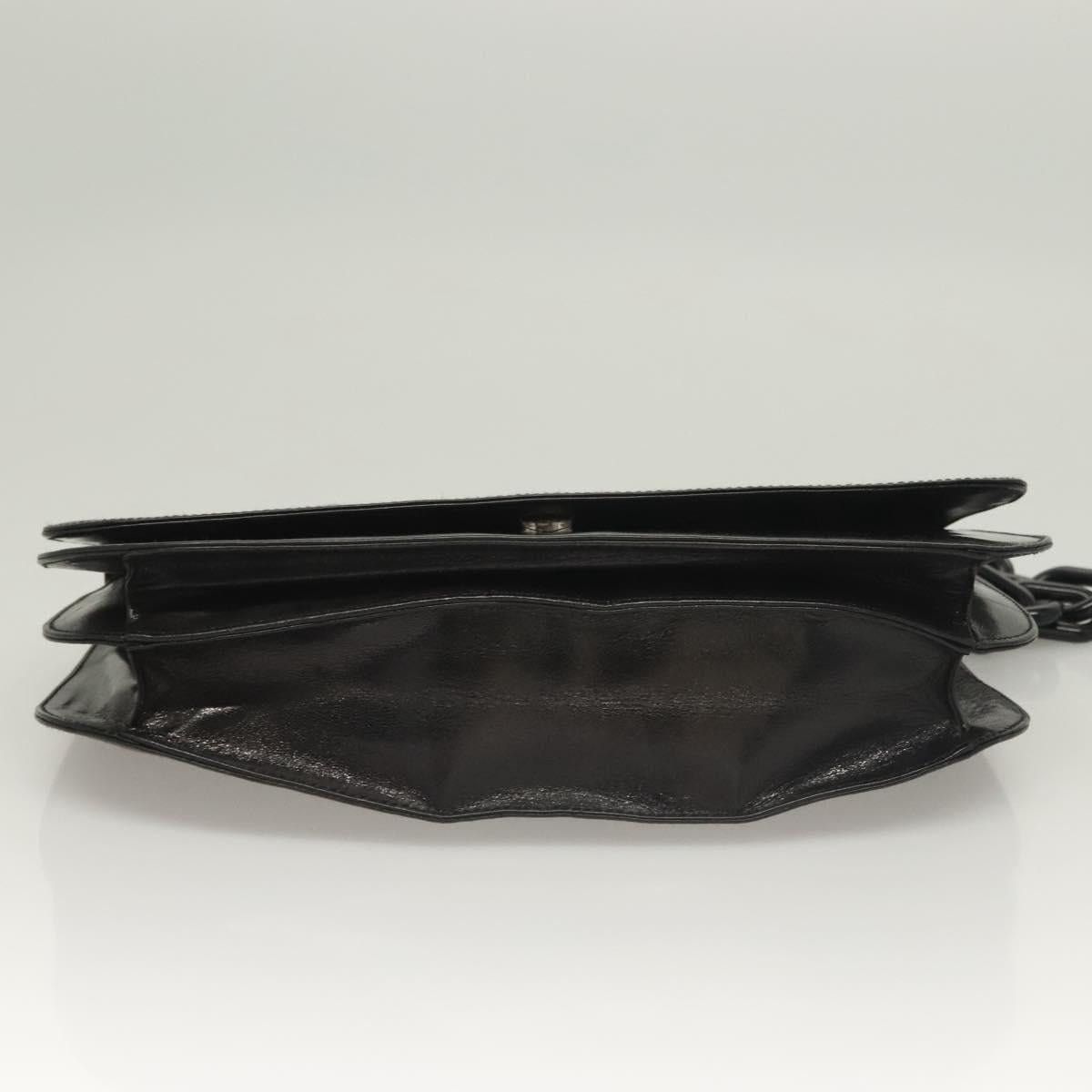 Prada PRADA Chain Shoulder Bag Leather Black Size ONE SIZE - 9 Thumbnail