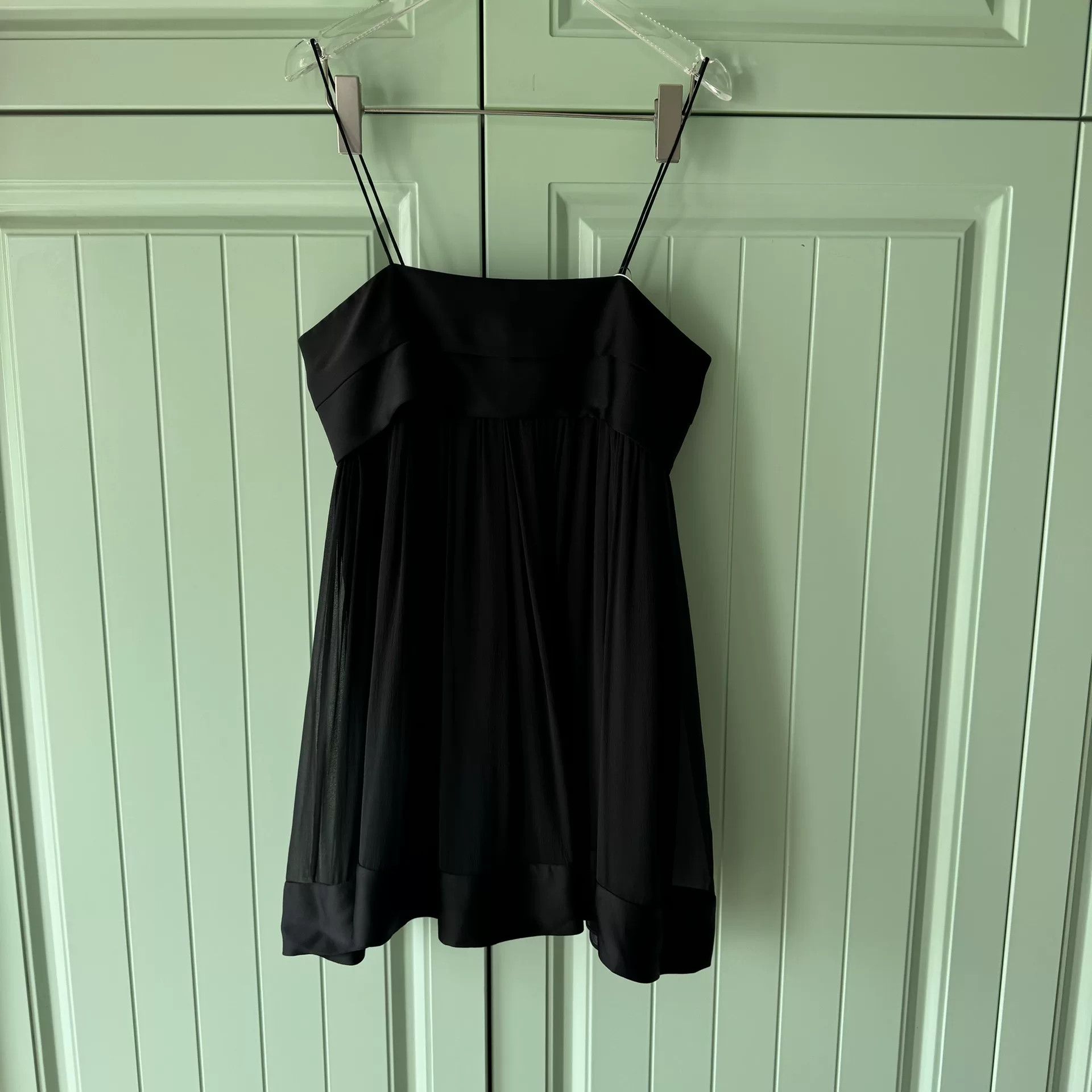Saint Laurent Paris Saint Laurent Black Slip Dress Size S / US 4 / IT 40 - 1 Thumbnail