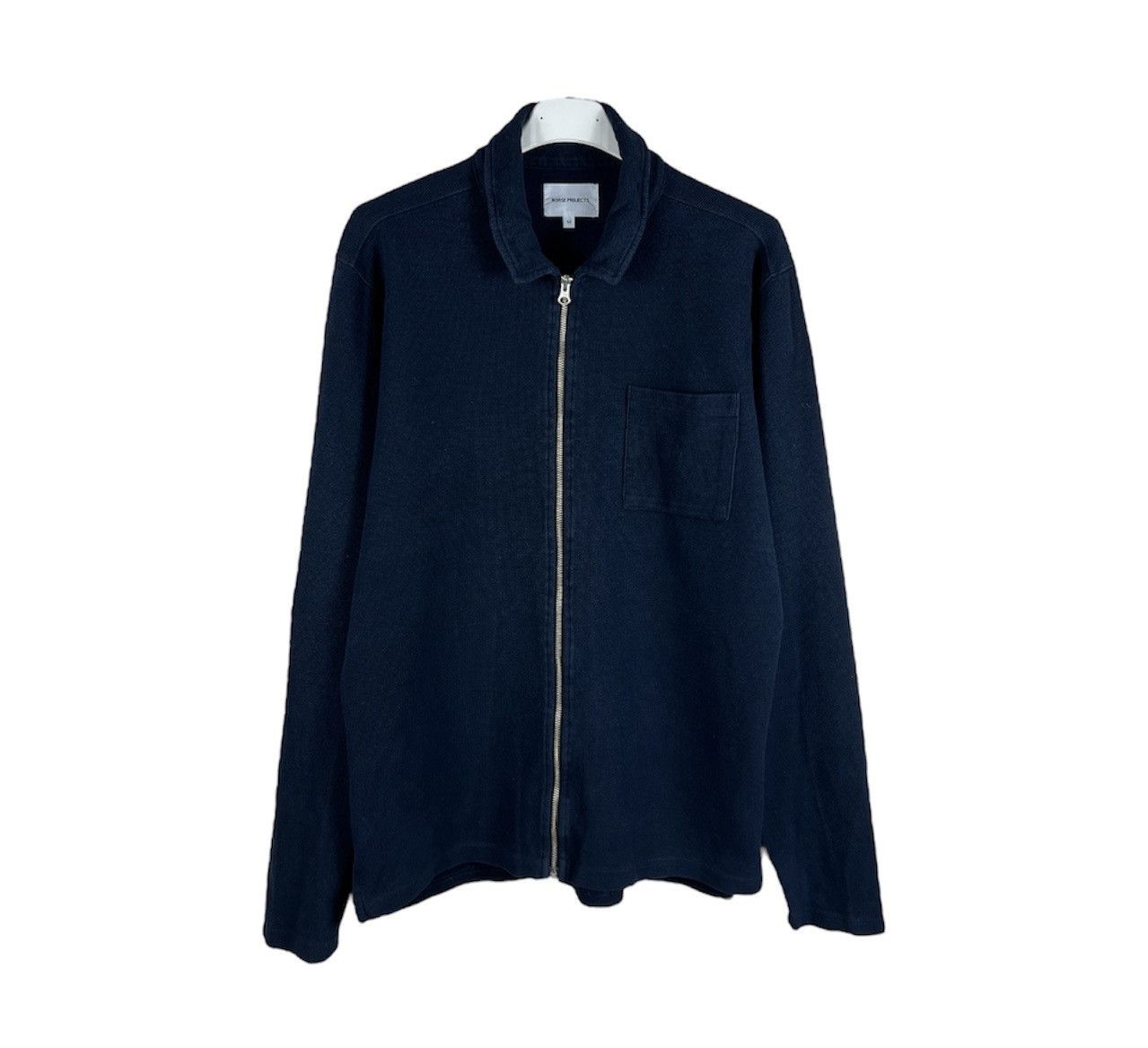 Norse Projects Norse Projects magne fine waffle zip long sleeve navy jacket Size US M / EU 48-50 / 2 - 1 Thumbnail