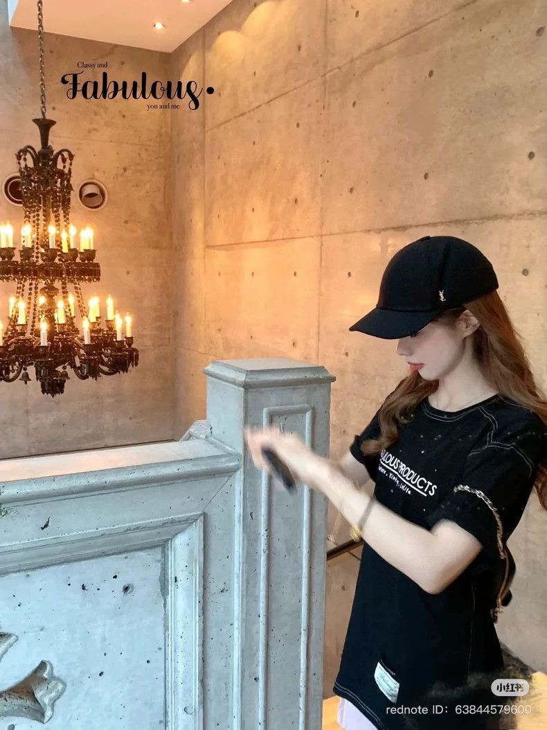 Saint Laurent Paris Saint Laurent Paris flat tongue cap Size ONE SIZE - 5 Thumbnail