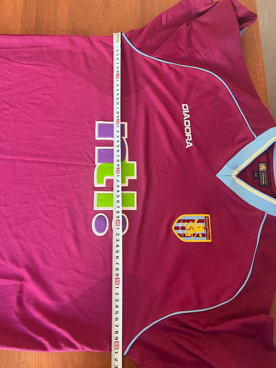 Diadora 2001/02 ASTON VILLA HOME SOCCER JERSEY FOOTBALL SHIRT SZ 44 Size US L / EU 52-54 / 3 - 15 Thumbnail