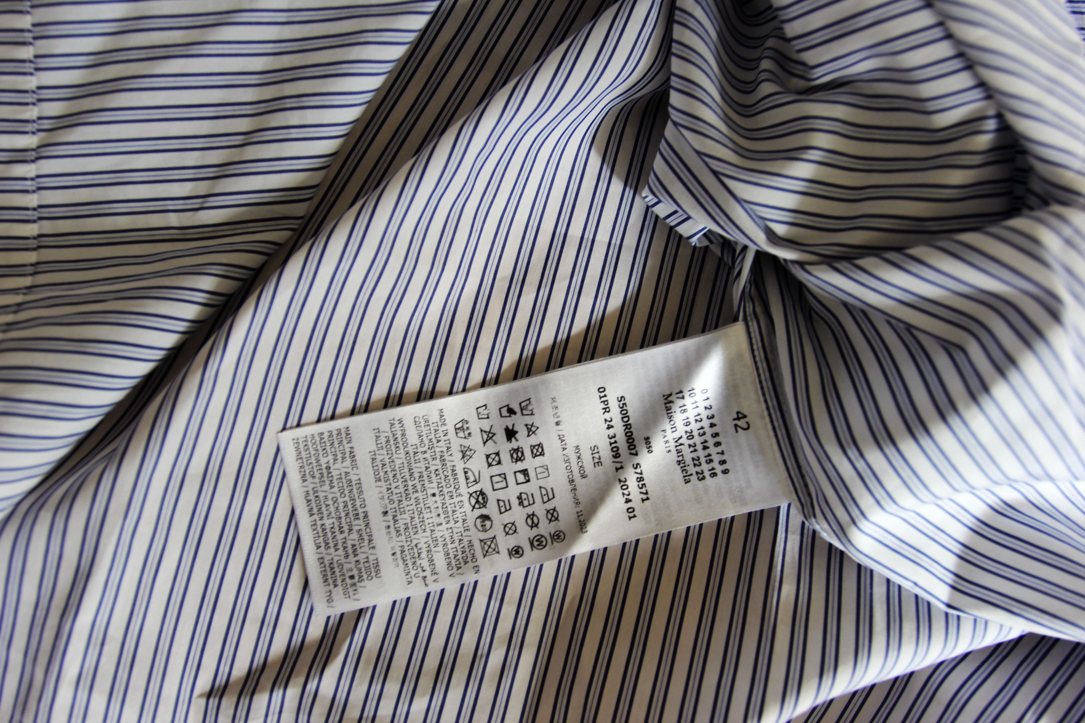 Maison Margiela BNWT SS24 MAISON MARGIELA C STRIPED SHIRT 42 Size US L / EU 52-54 / 3 - 9 Thumbnail