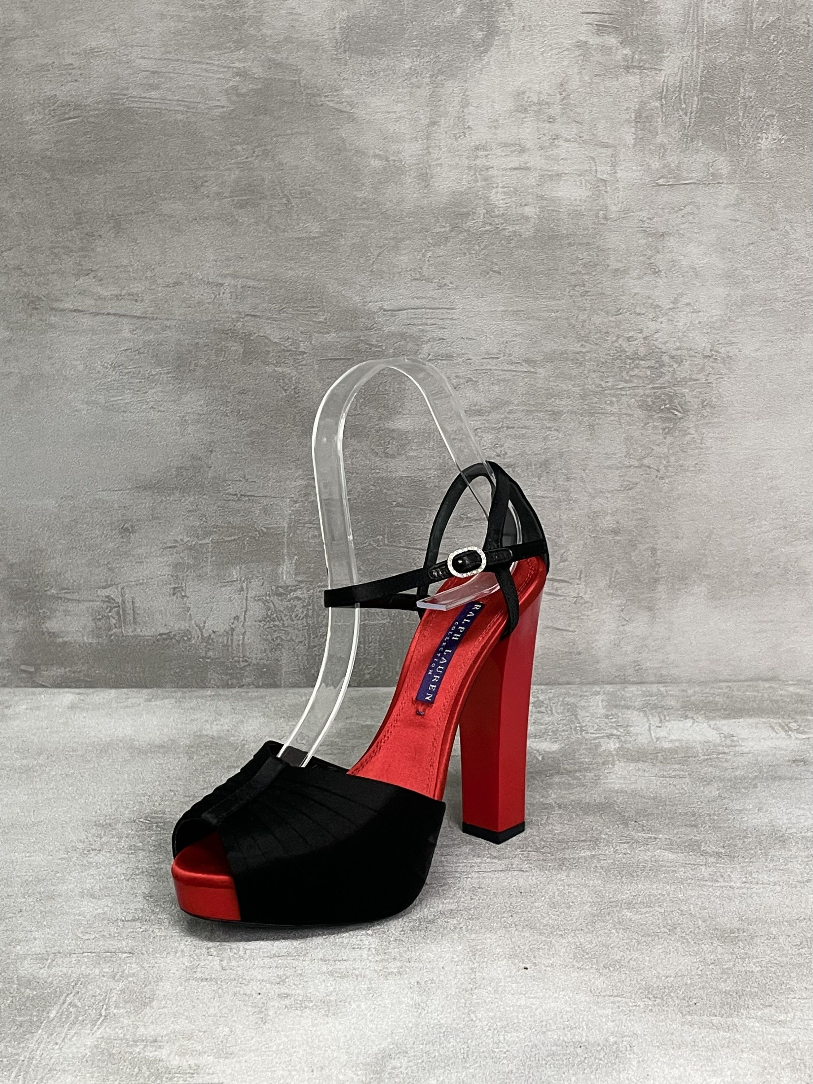 Ralph Lauren Ralph Lauren Black 125mm Platform High Heels Size US 4.5 / IT 34.5 - 2 Thumbnail