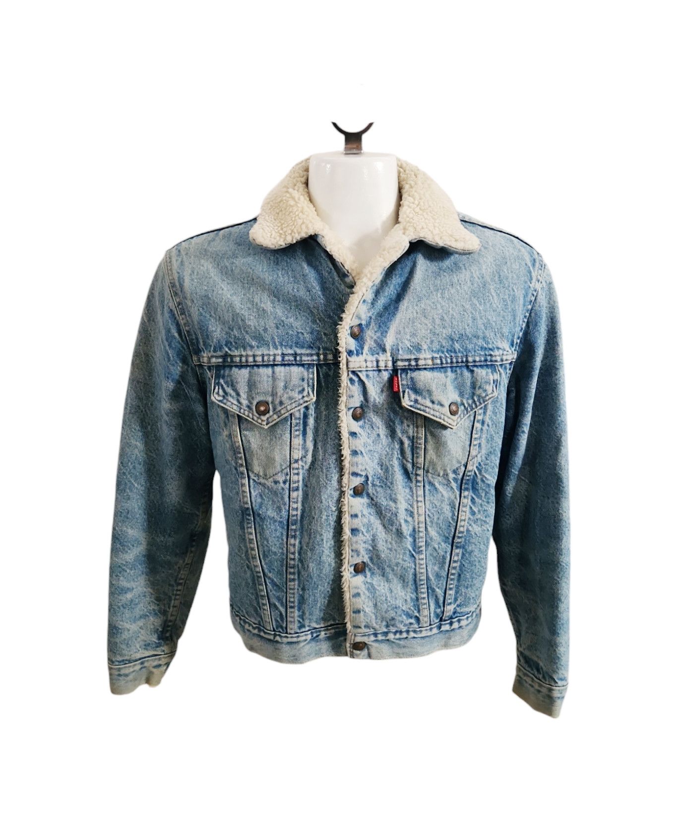 Levi's × Vintage LEVI'S TRUE VINTAGE SHERPA TRUCKER DENIM JACKET 1970S SZ 40 Size US M / EU 48-50 / 2 - 1 Thumbnail