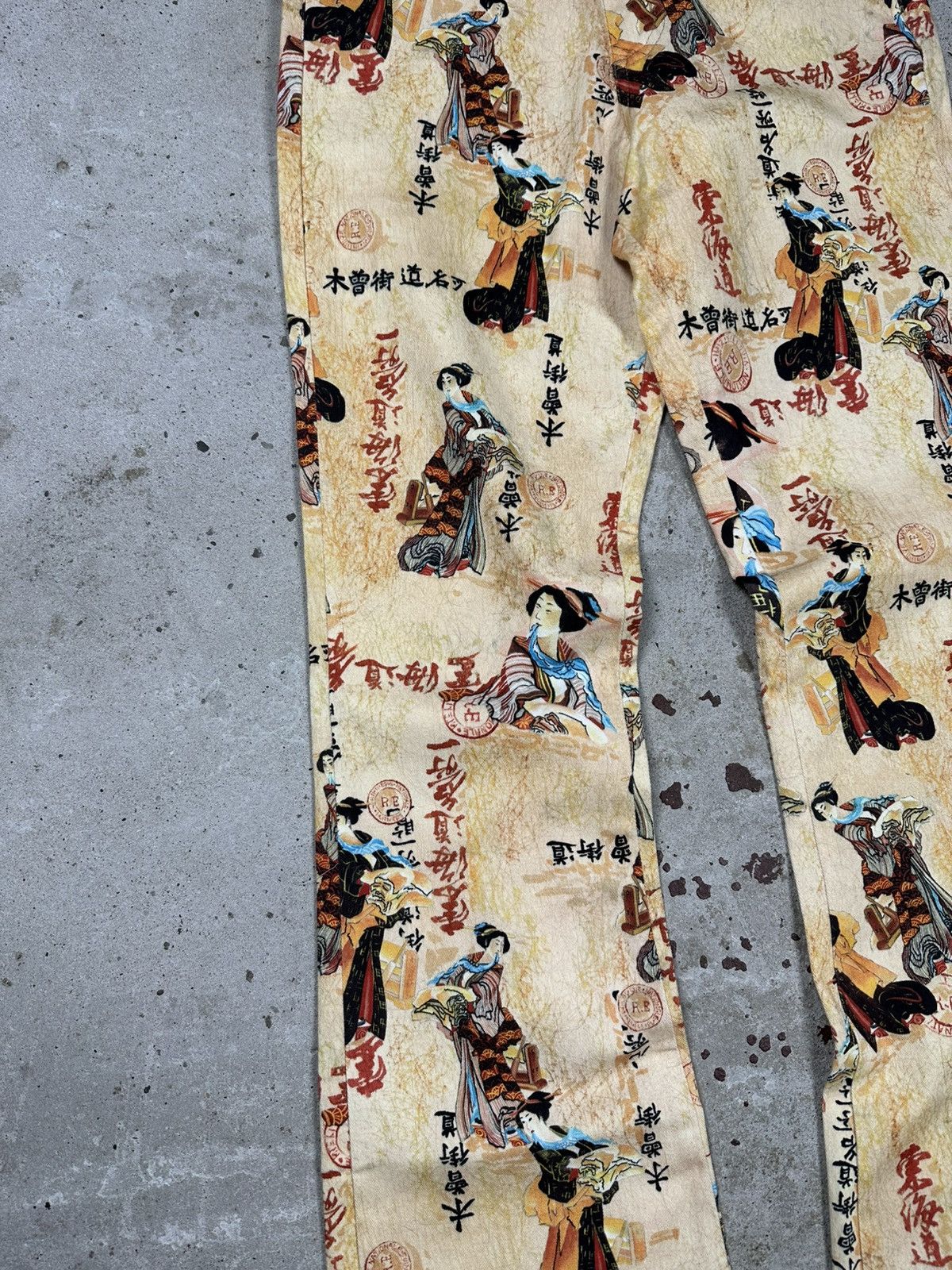 Japanese Brand Vintage 90s Japanese Print Japan Flare Boot Cut Pants Size US 28 / EU 44 - 5 Thumbnail