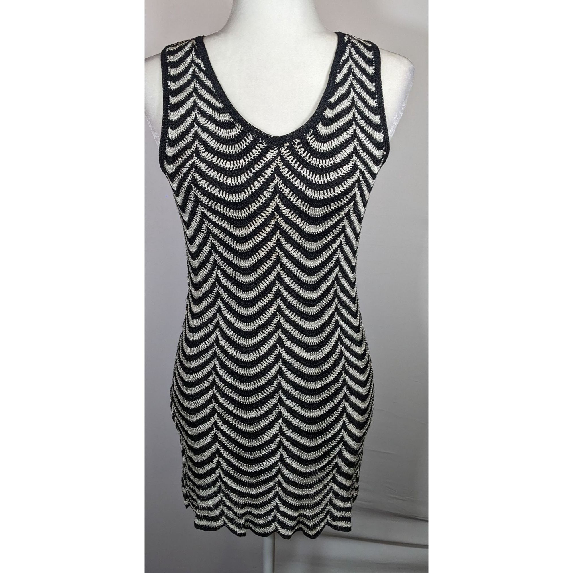 Other Nicowa Black And White Scalloped Crochet Dress Size XS / US 0-2 / IT 36-38 - 6 Thumbnail