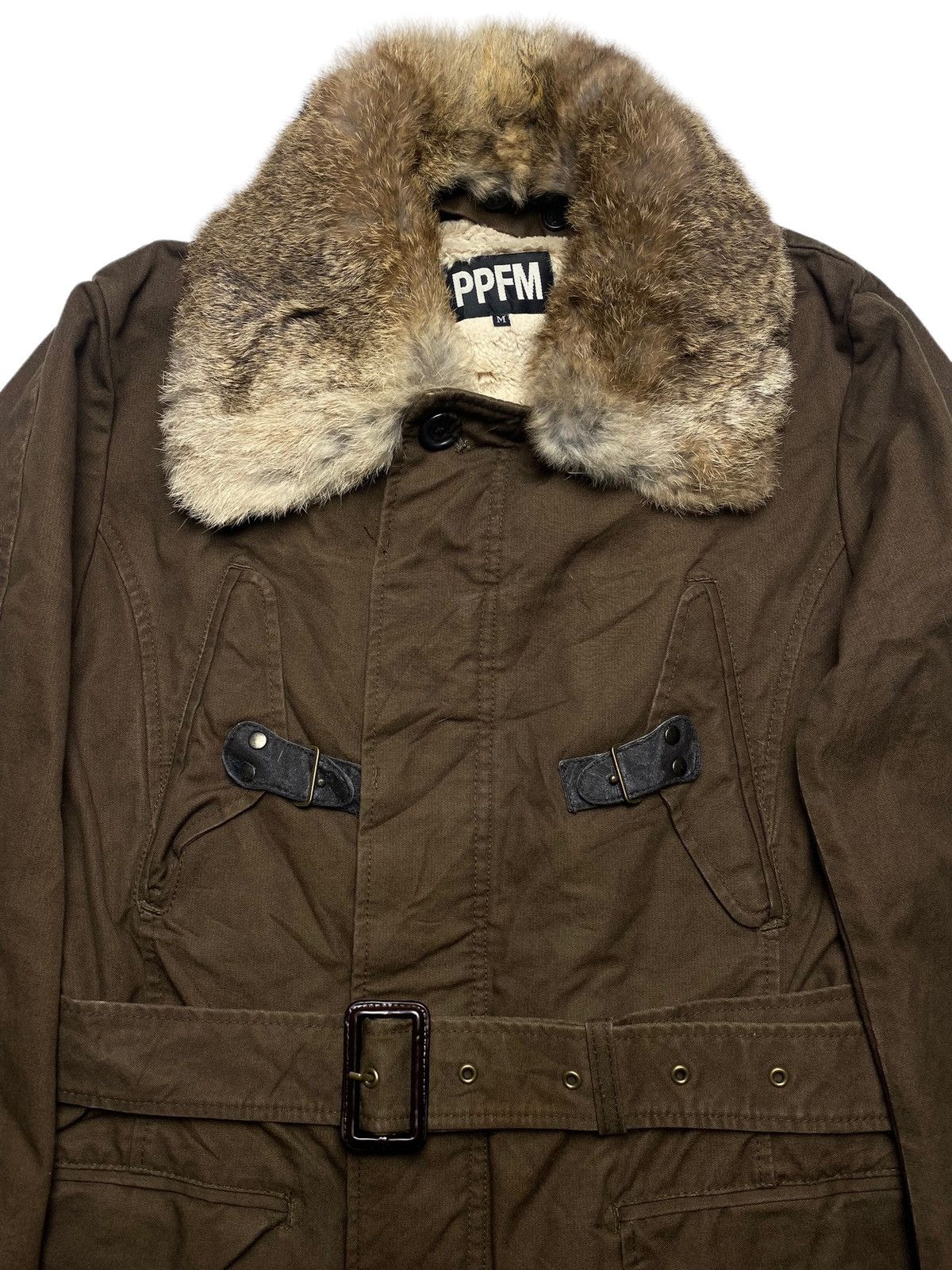 If Six Was Nine 2005 PPFM - Trim Fur Canvas Coat Jacket Size US L / EU 52-54 / 3 - 4 Thumbnail