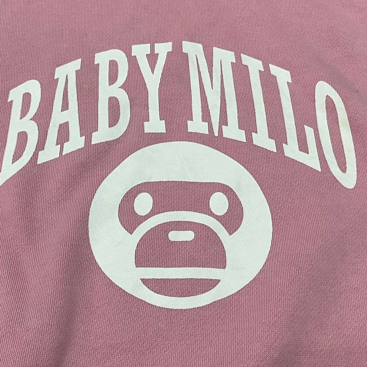 Bape Baby Milo College Logo Pink Hoodie Size S / US 4 / IT 40 - 2 Thumbnail